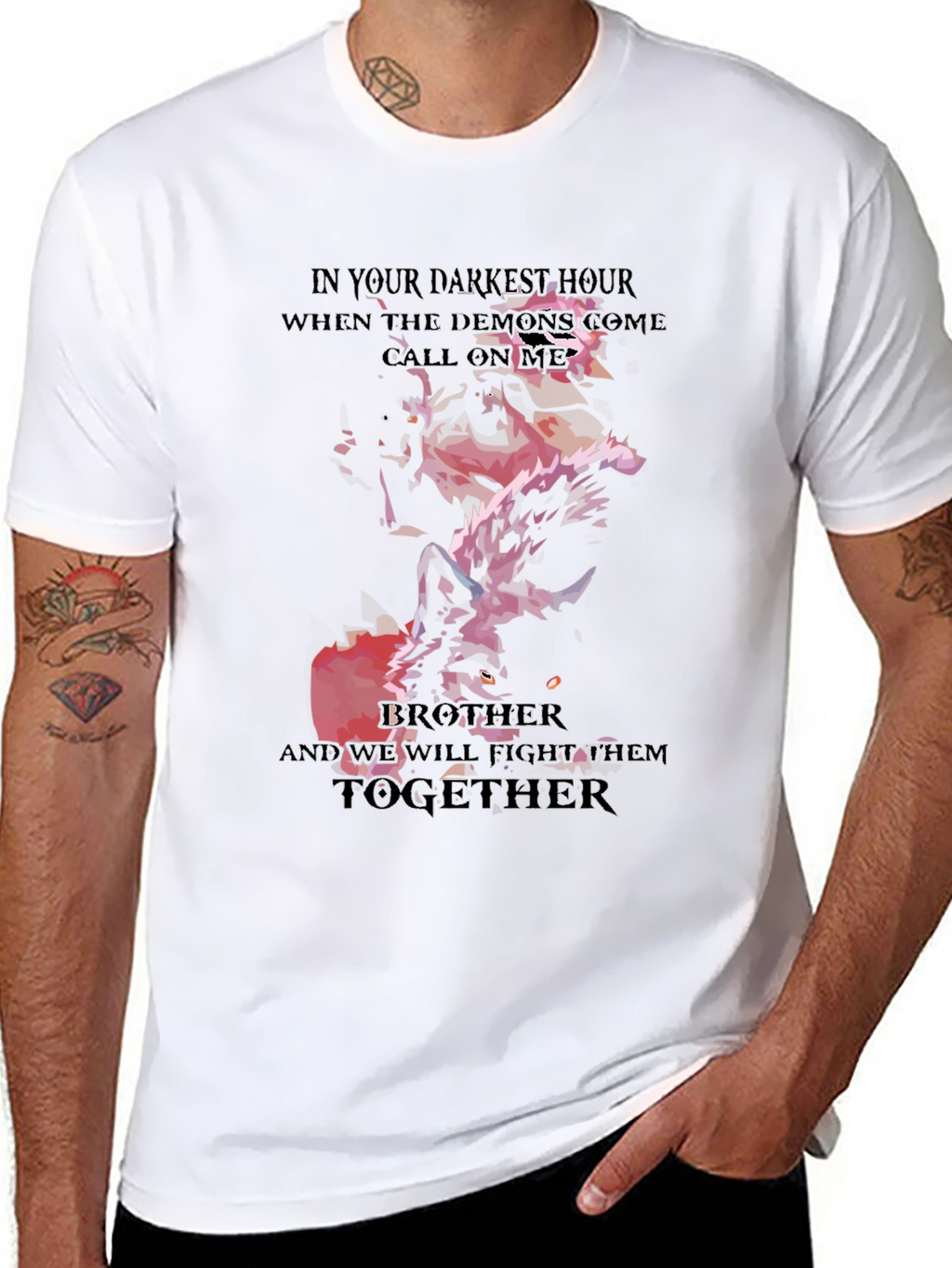 Darkest Hour Wolf T-Shirt Brother Fight Together