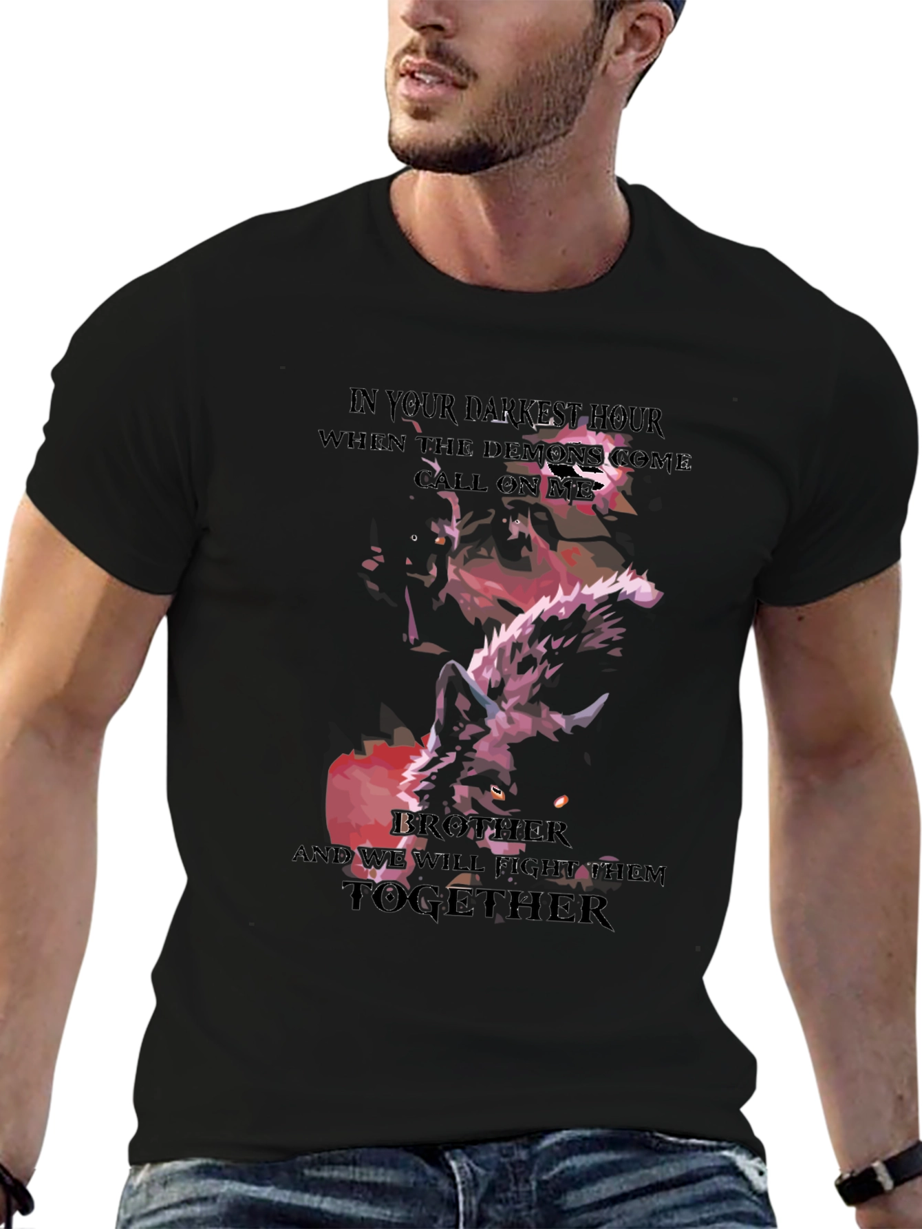 Darkest Hour Wolf T-Shirt Brother Fight Together