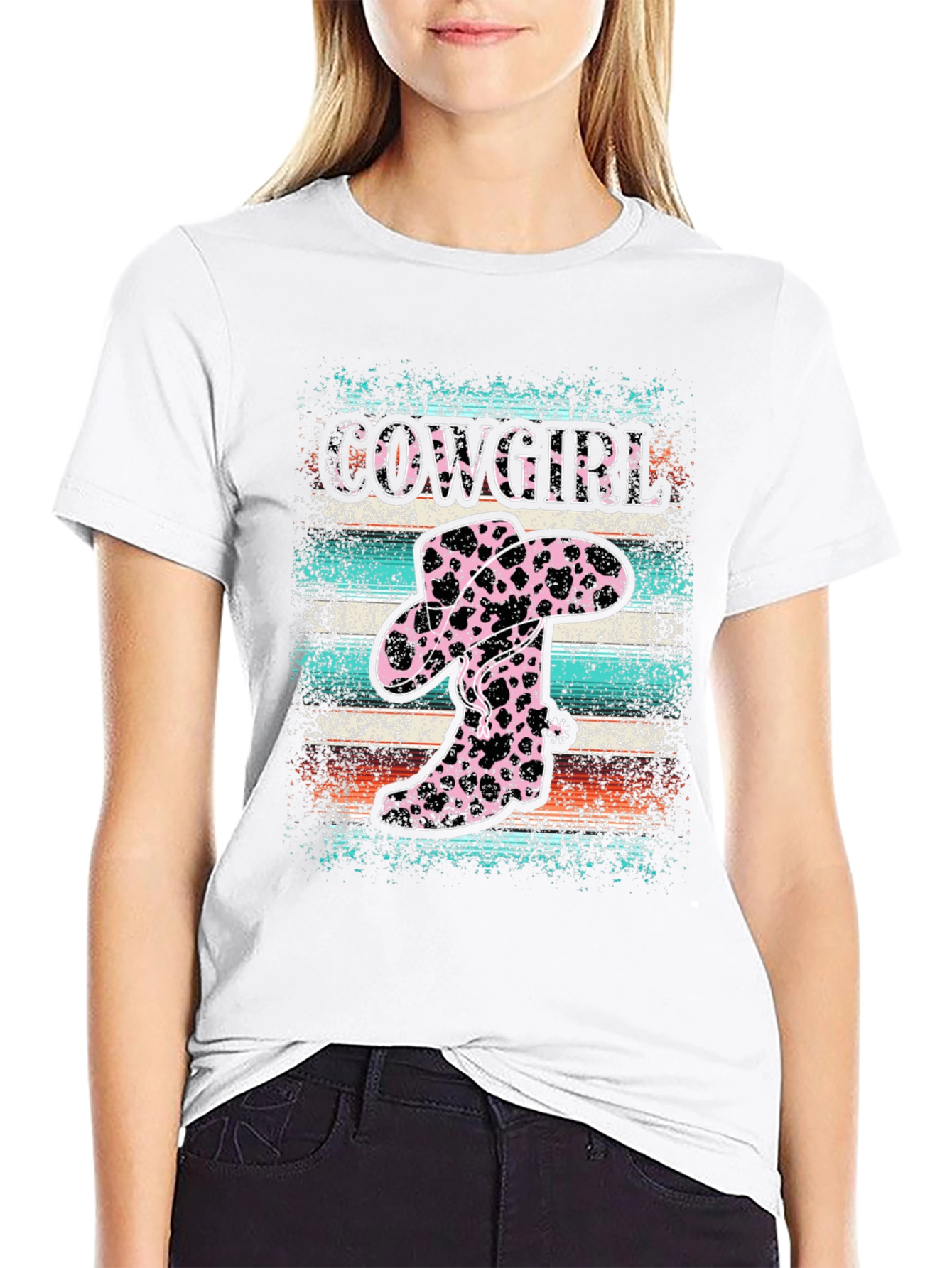 Cowgirl Boots and Hat Graphic T-Shirt