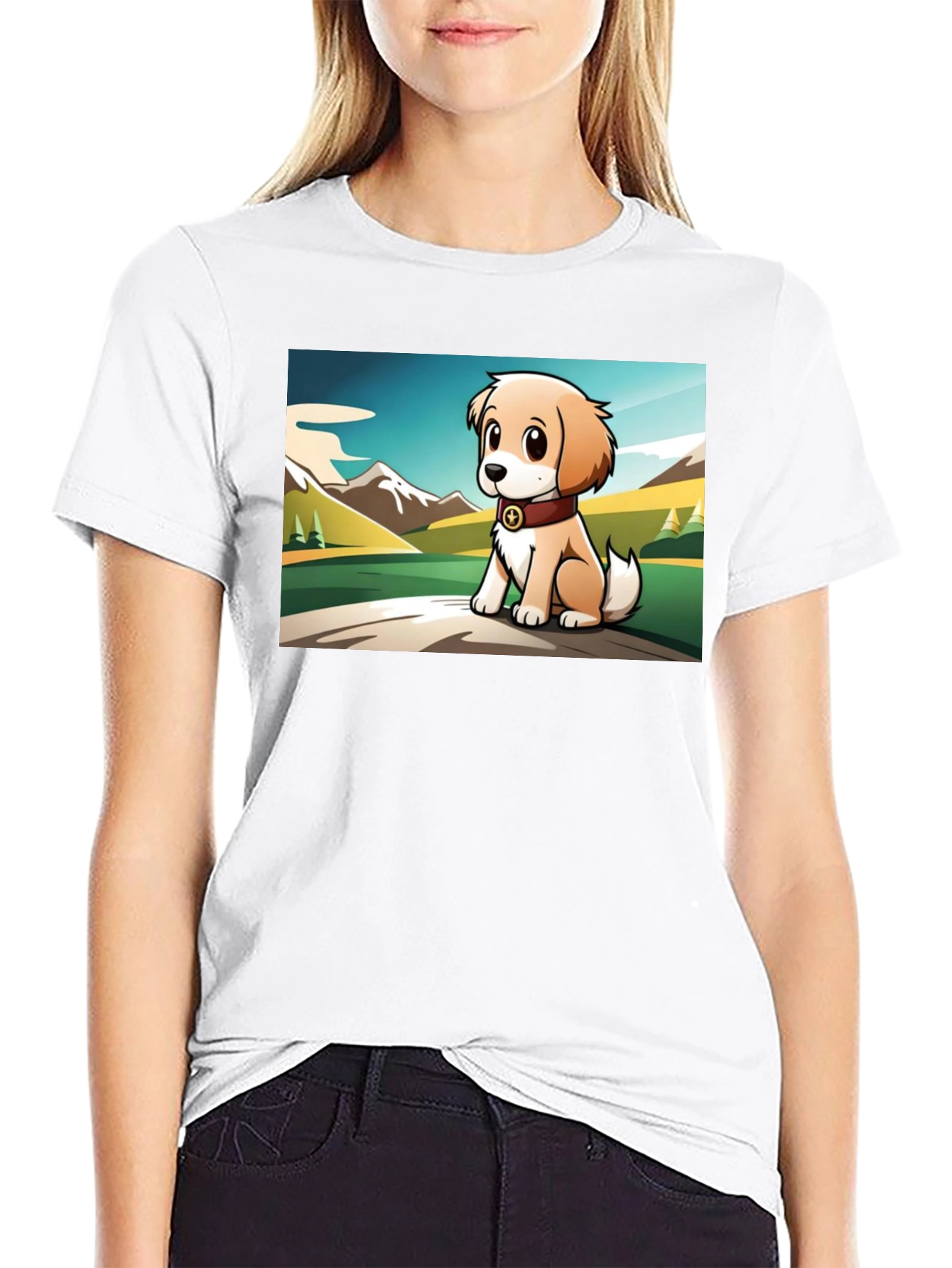 Cute Puppy Graphic T-Shirt