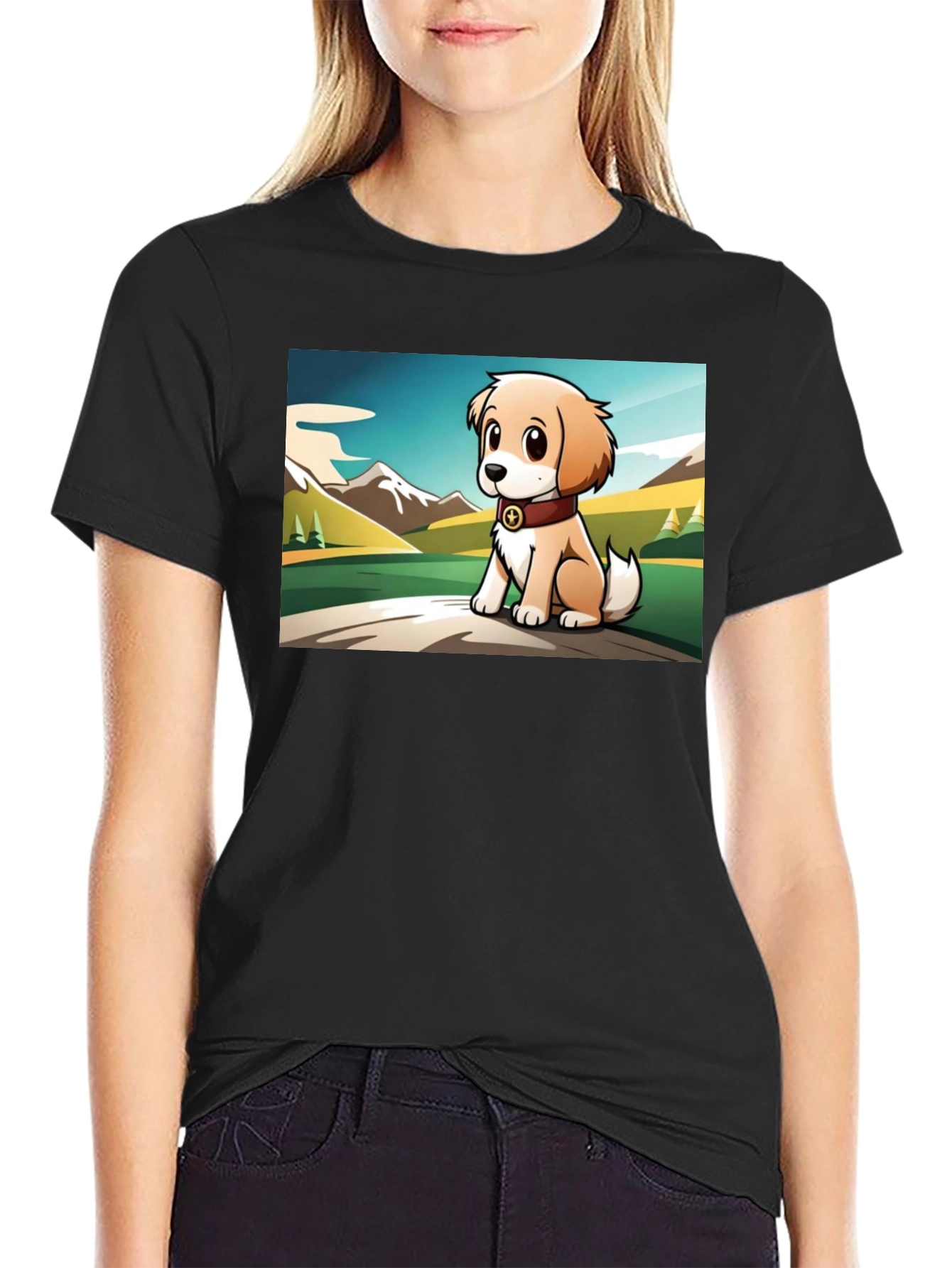 Cute Puppy Graphic T-Shirt