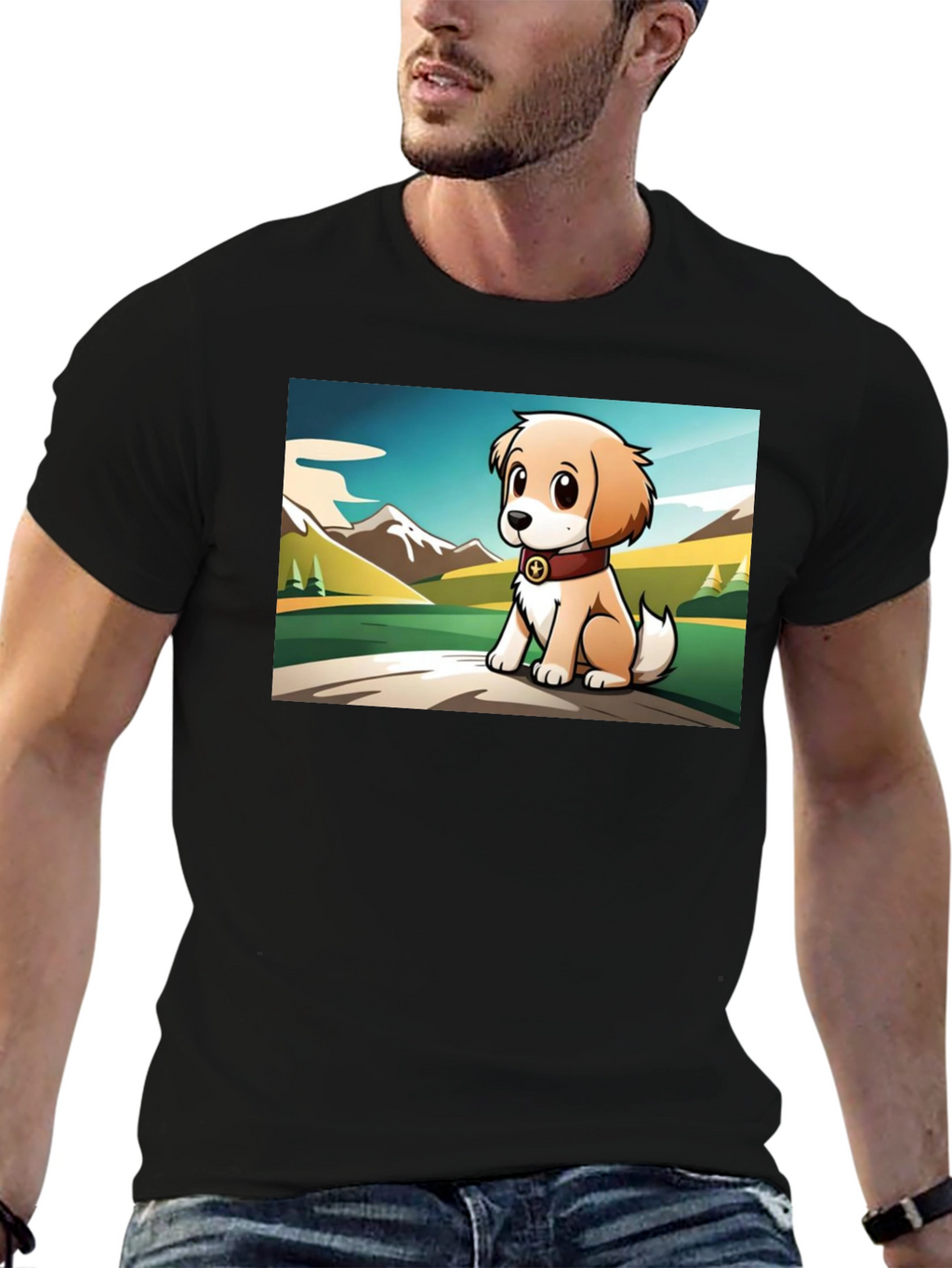 Cute Puppy Graphic T-Shirt