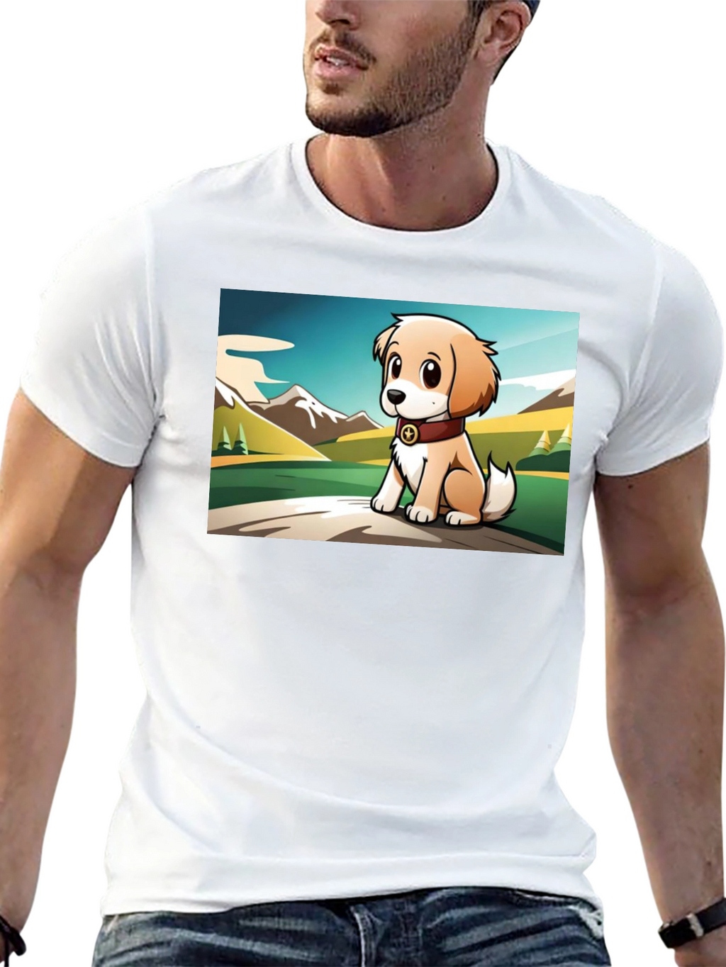Cute Puppy Graphic T-Shirt
