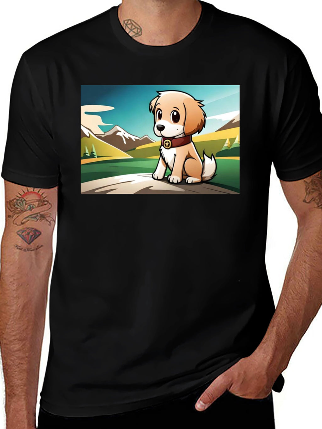 Cute Puppy Graphic T-Shirt