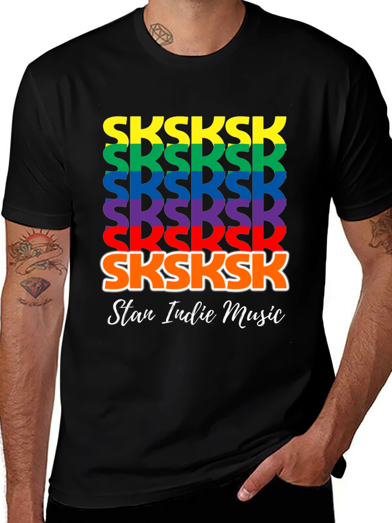 SKSKSK Rainbow T-Shirt - Stan Indie Music Tee