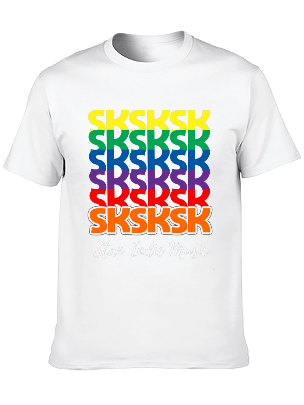 SKSKSK Rainbow T-Shirt - Stan Indie Music Tee