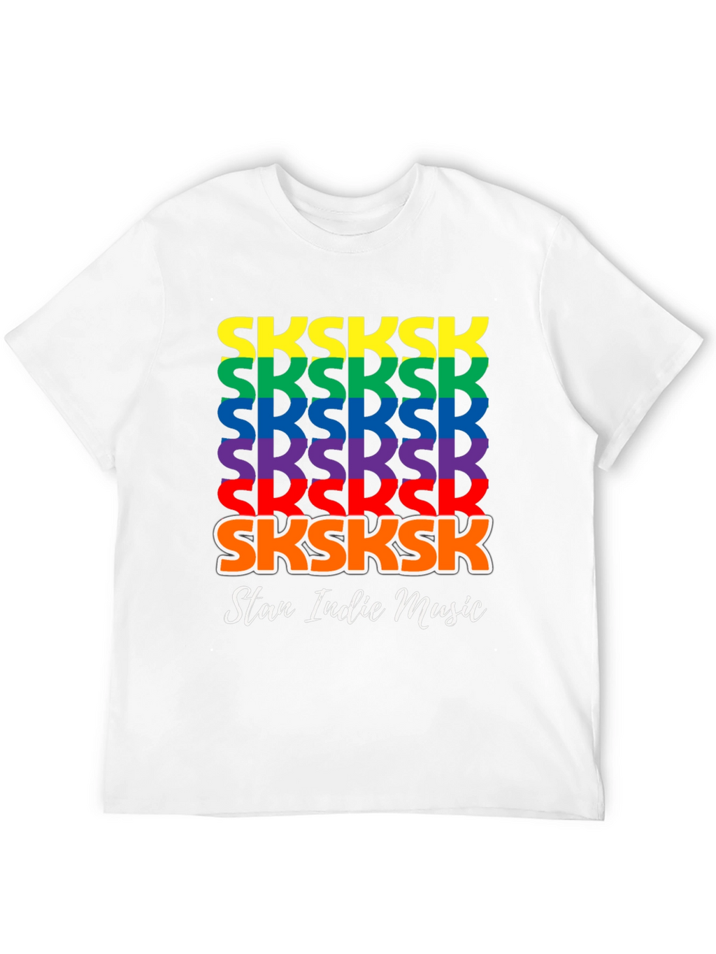 SKSKSK Rainbow T-Shirt - Stan Indie Music Tee