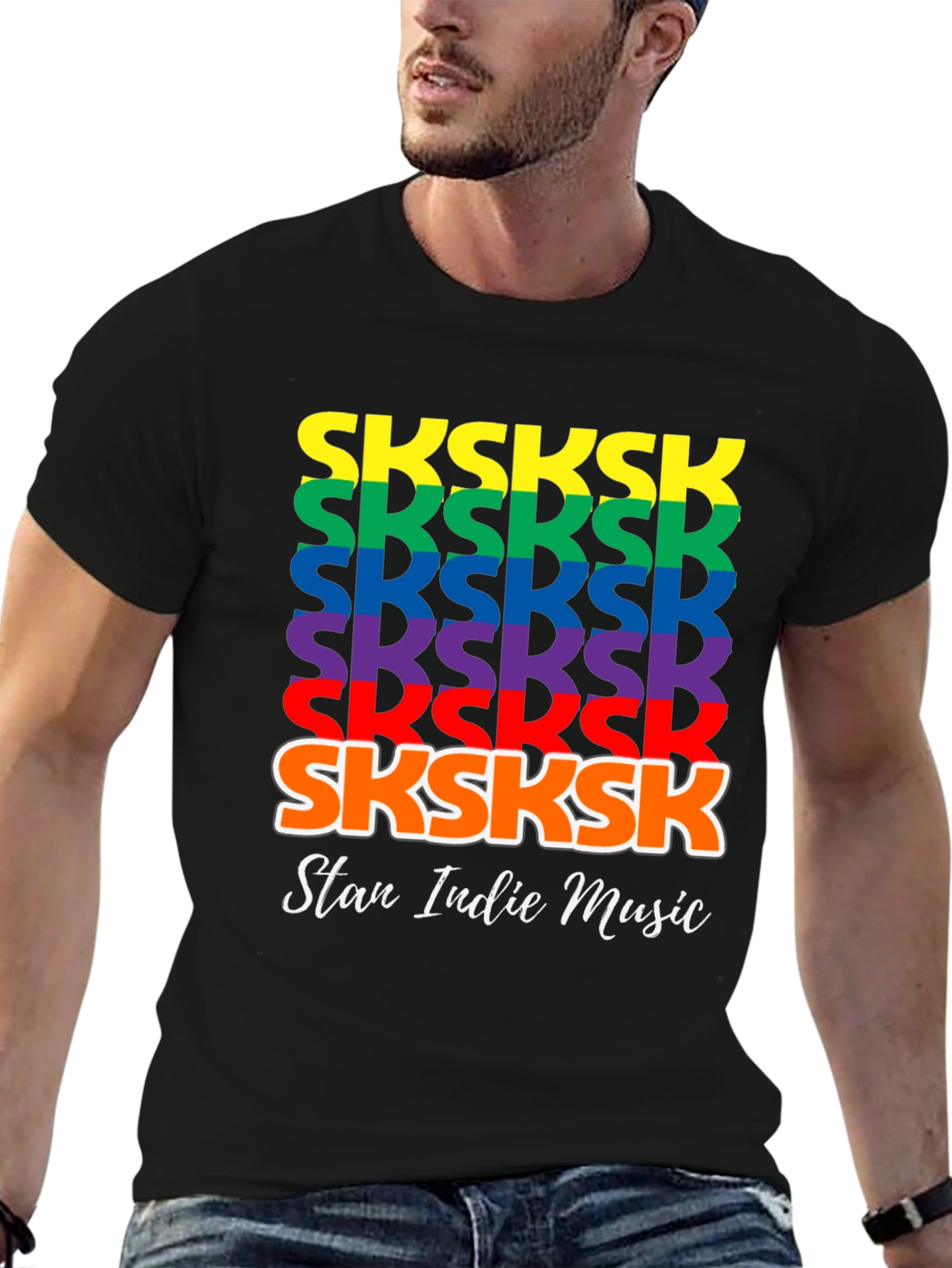 SKSKSK Rainbow T-Shirt - Stan Indie Music Tee