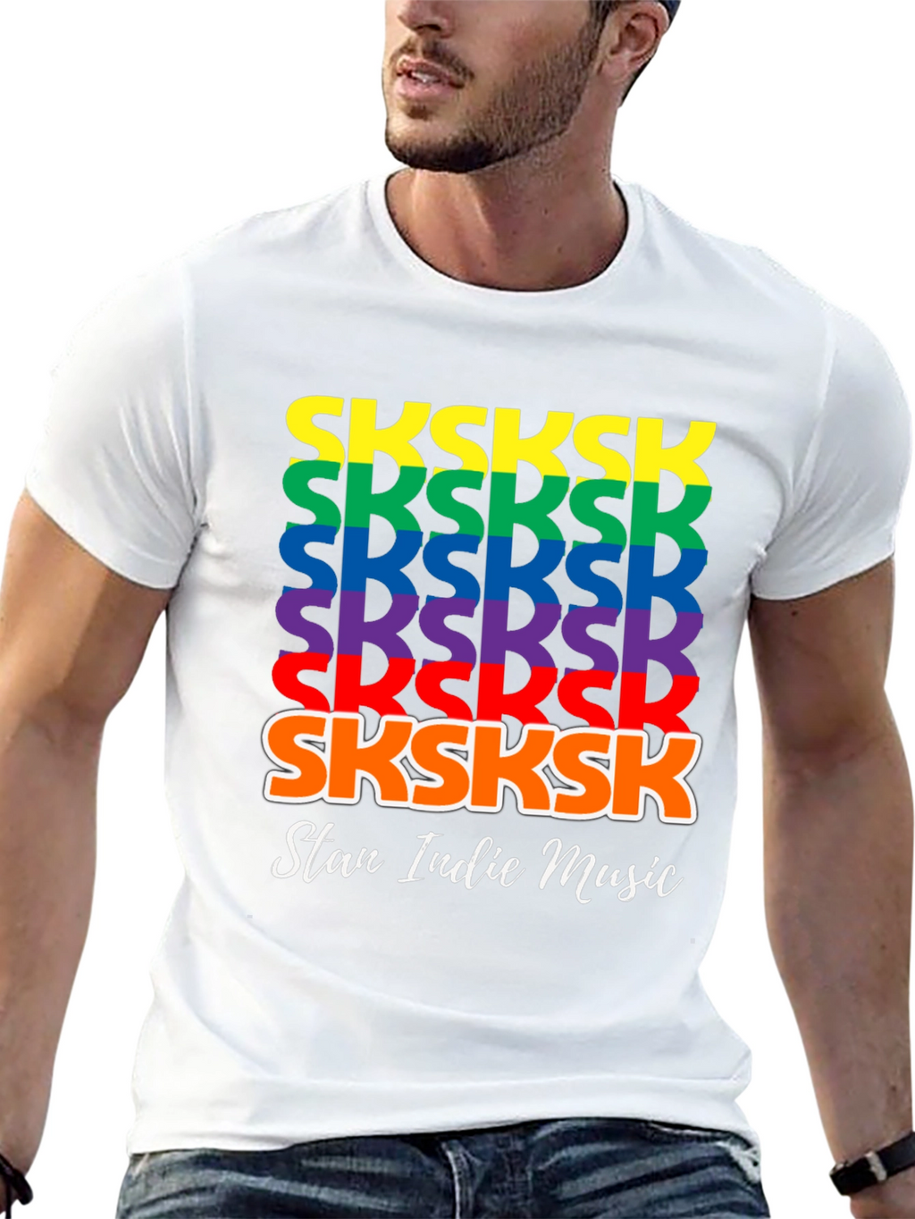 SKSKSK Rainbow T-Shirt - Stan Indie Music Tee