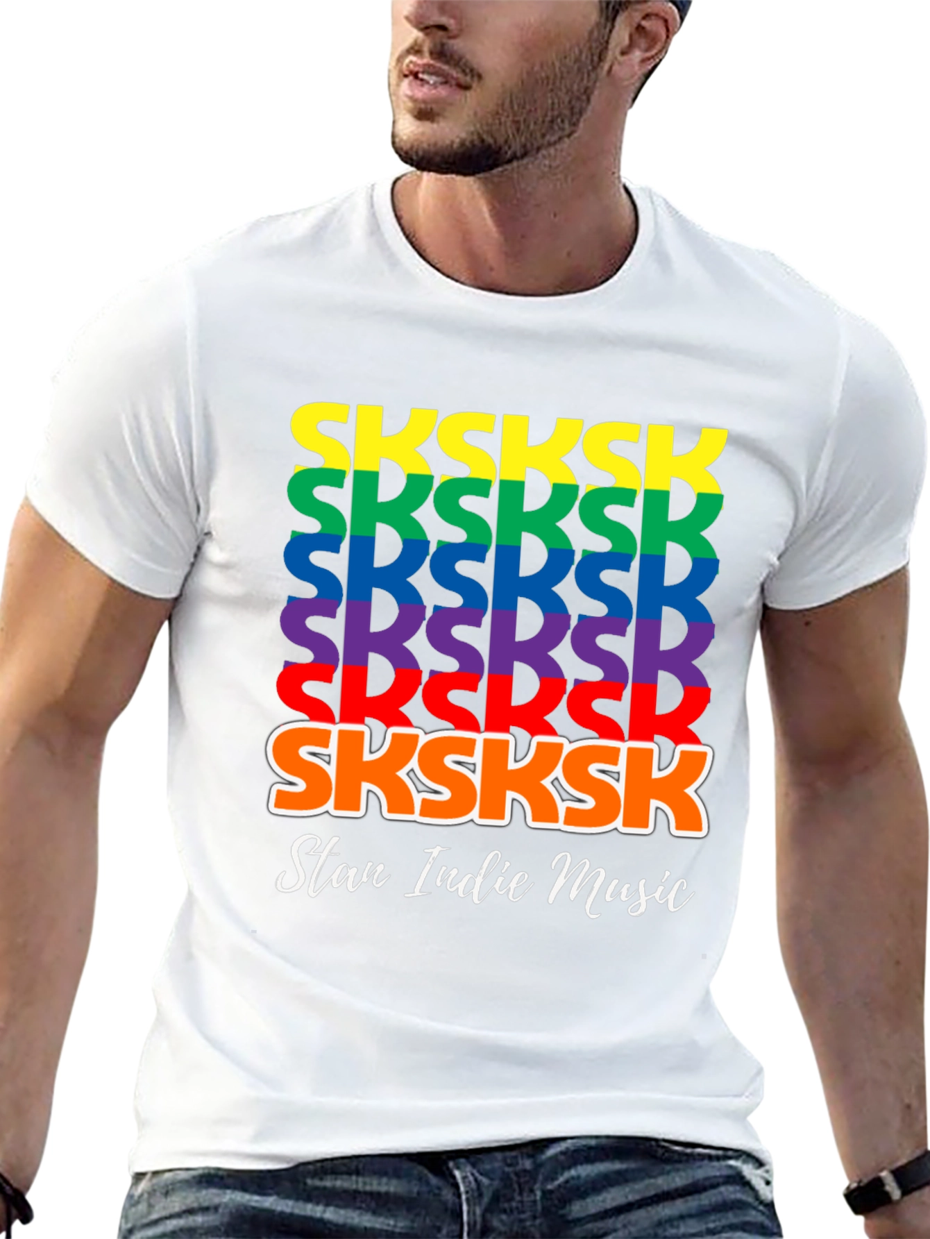 SKSKSK Rainbow T-Shirt - Stan Indie Music Tee