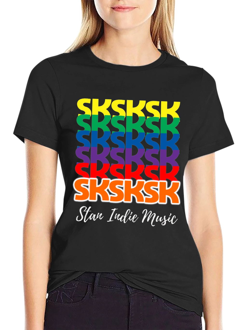 SKSKSK Rainbow T-Shirt - Stan Indie Music Tee