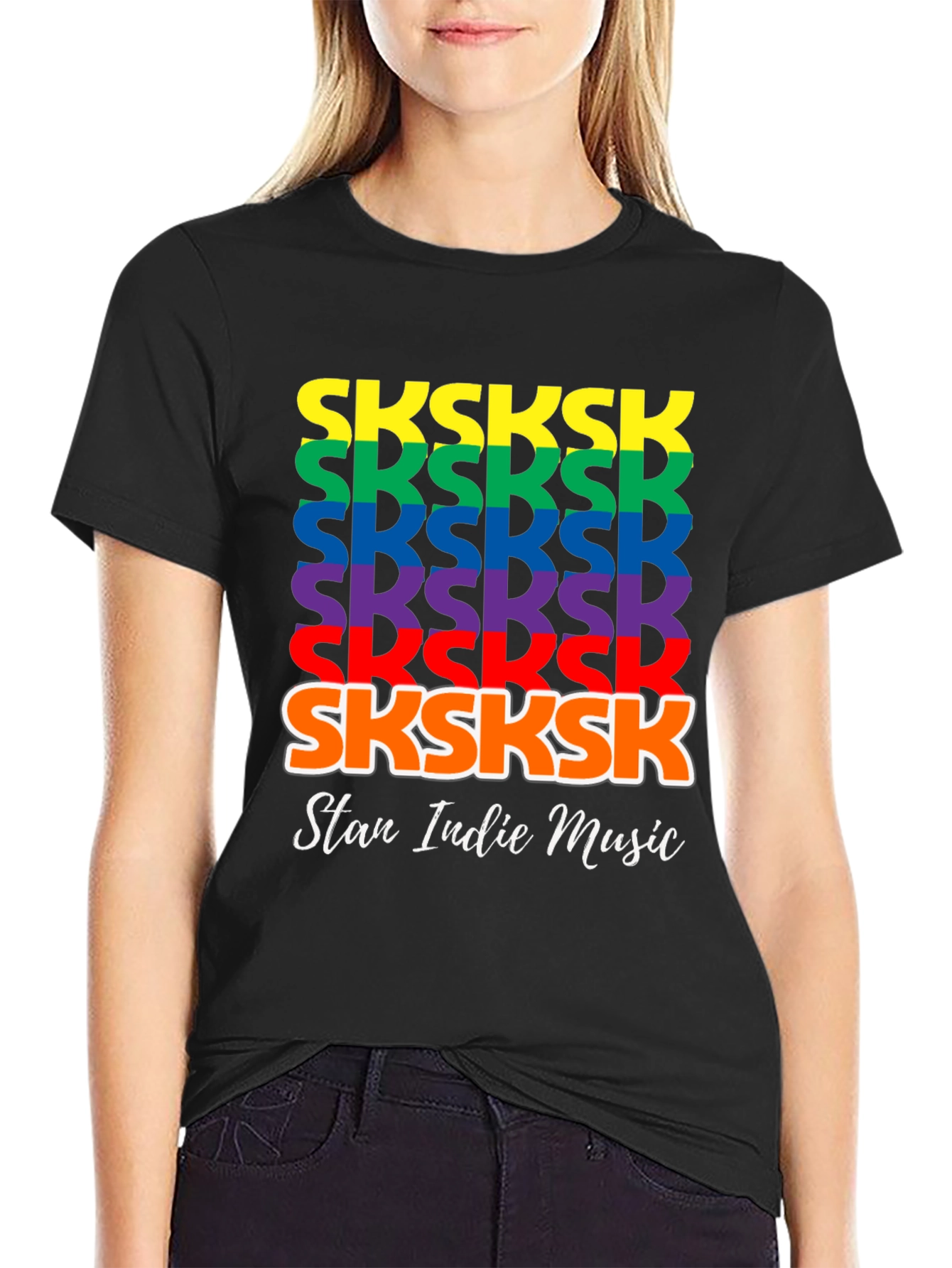 SKSKSK Rainbow T-Shirt - Stan Indie Music Tee