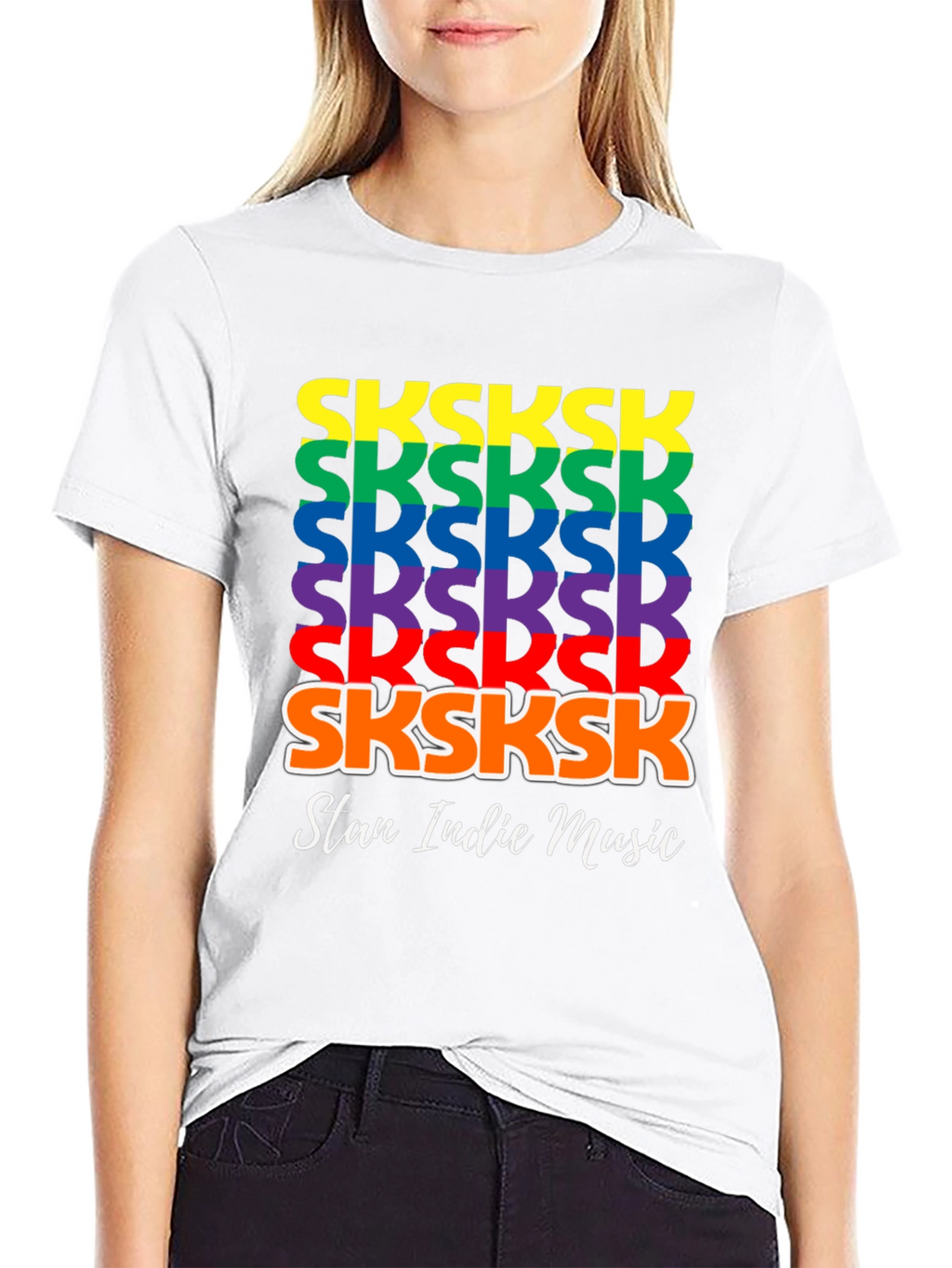 SKSKSK Rainbow T-Shirt - Stan Indie Music Tee