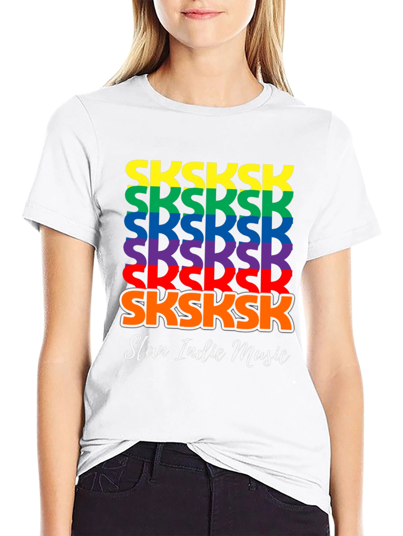SKSKSK Rainbow T-Shirt - Stan Indie Music Tee