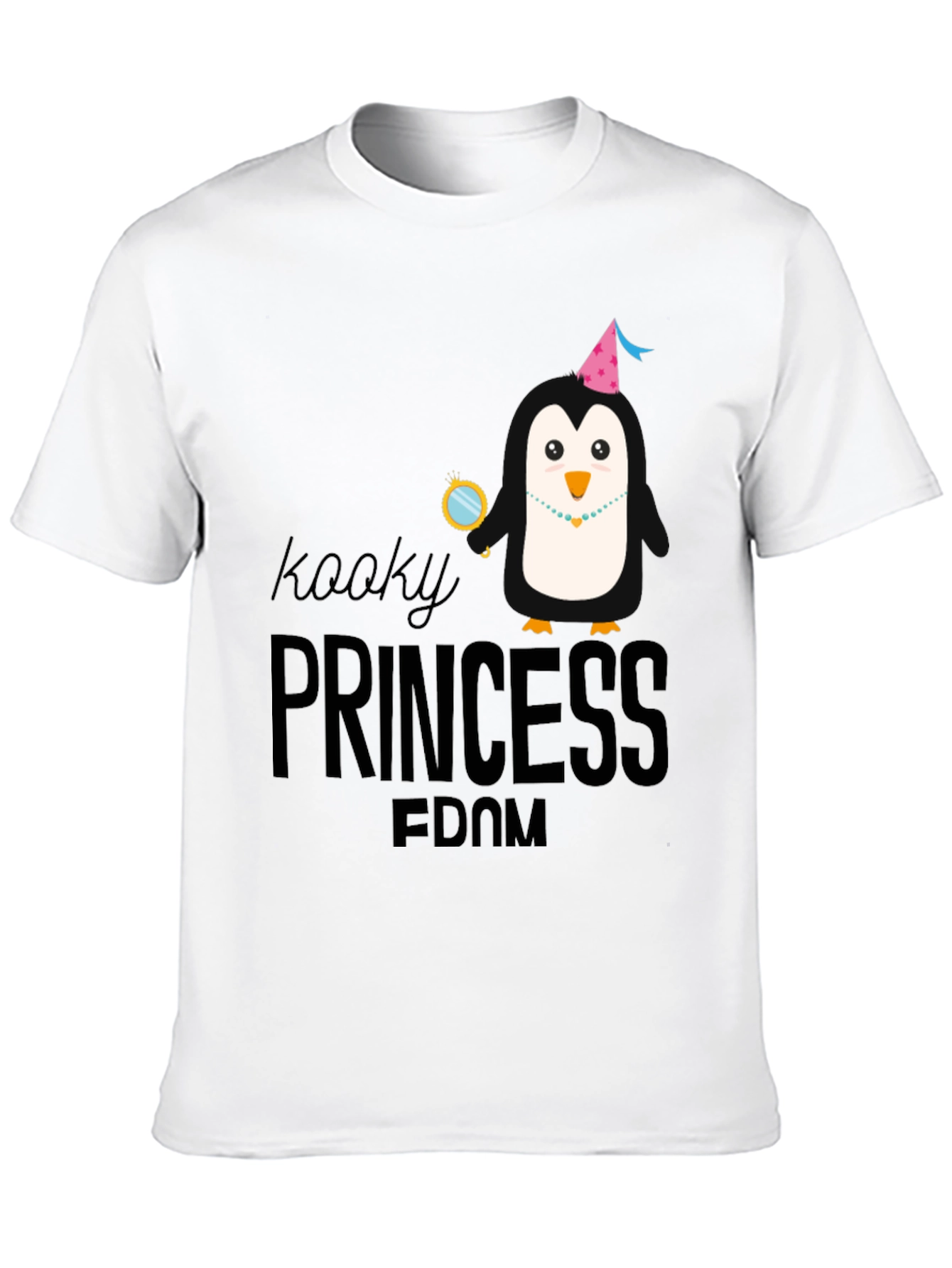 Kooky Princess Penguin Graphic Tee - Black