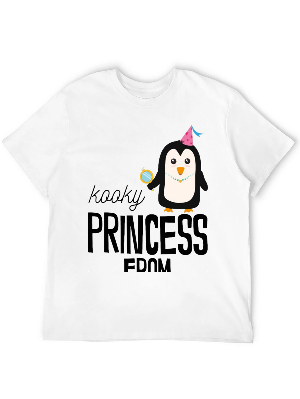 Kooky Princess Penguin Graphic Tee - Black
