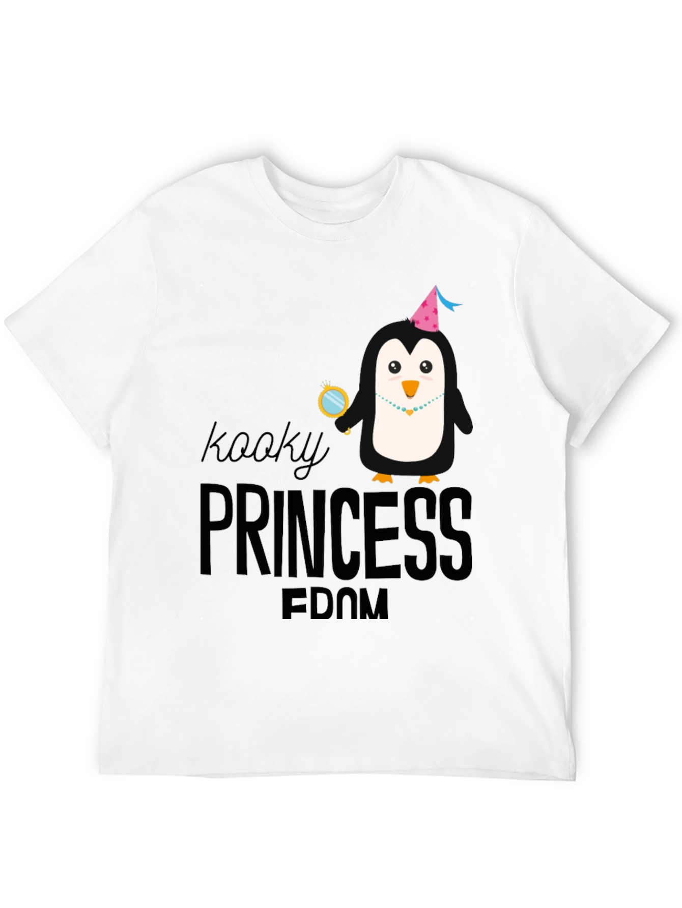 Kooky Princess Penguin Graphic Tee - Black