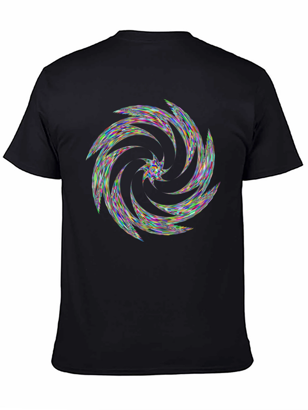 Kaleidoscope Swirl Black T-Shirt
