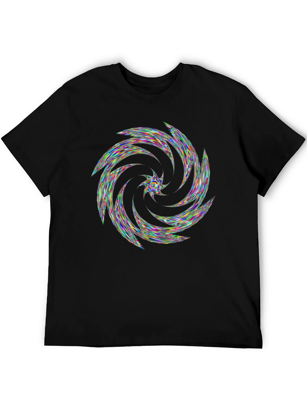 Kaleidoscope Swirl Black T-Shirt