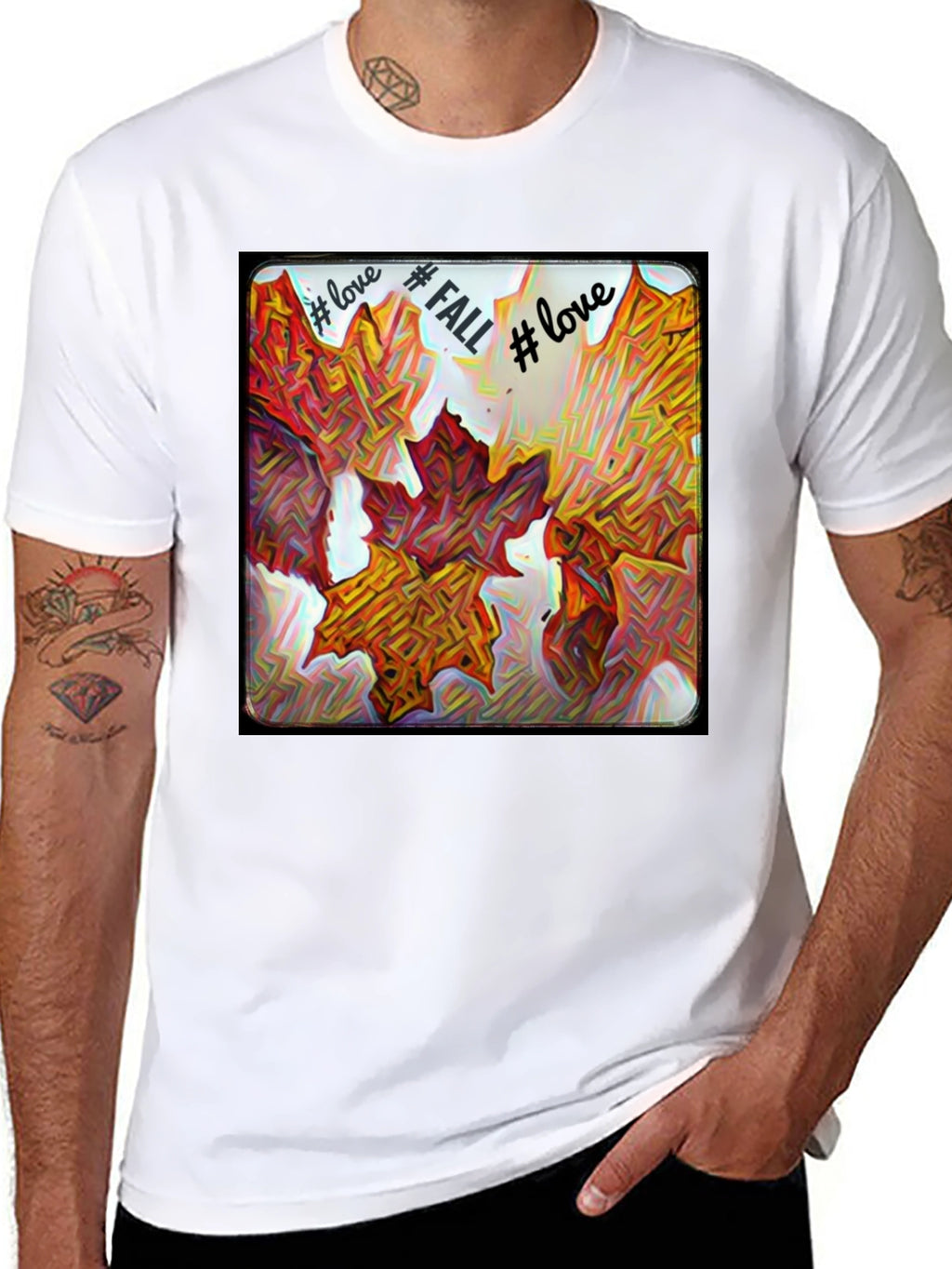 Fall Leaves Graphic Tee - Love Fall T-Shirt