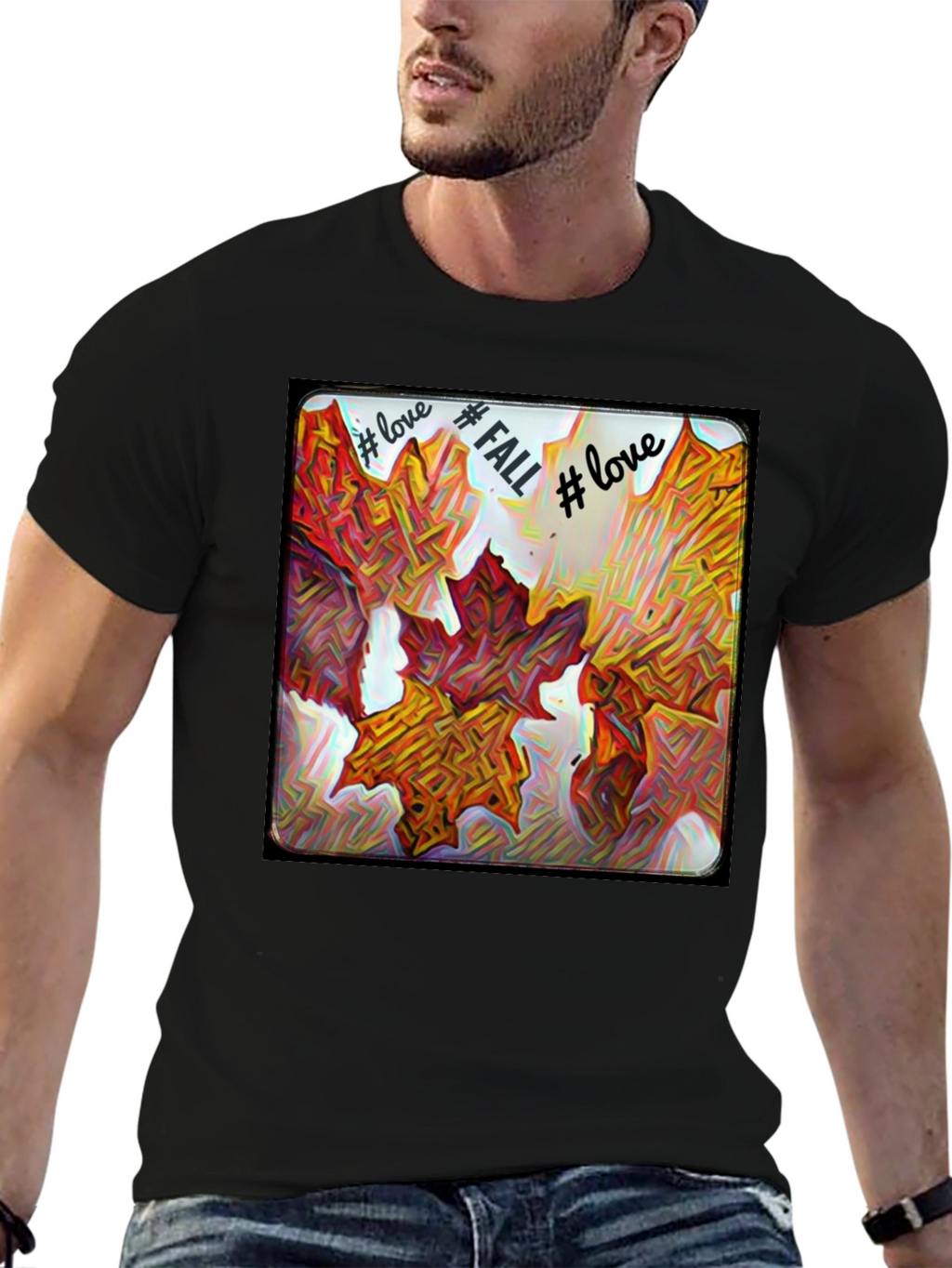 Fall Leaves Graphic Tee - Love Fall T-Shirt