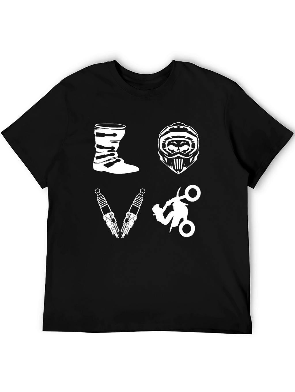 Moto Love Black Graphic T-Shirt
