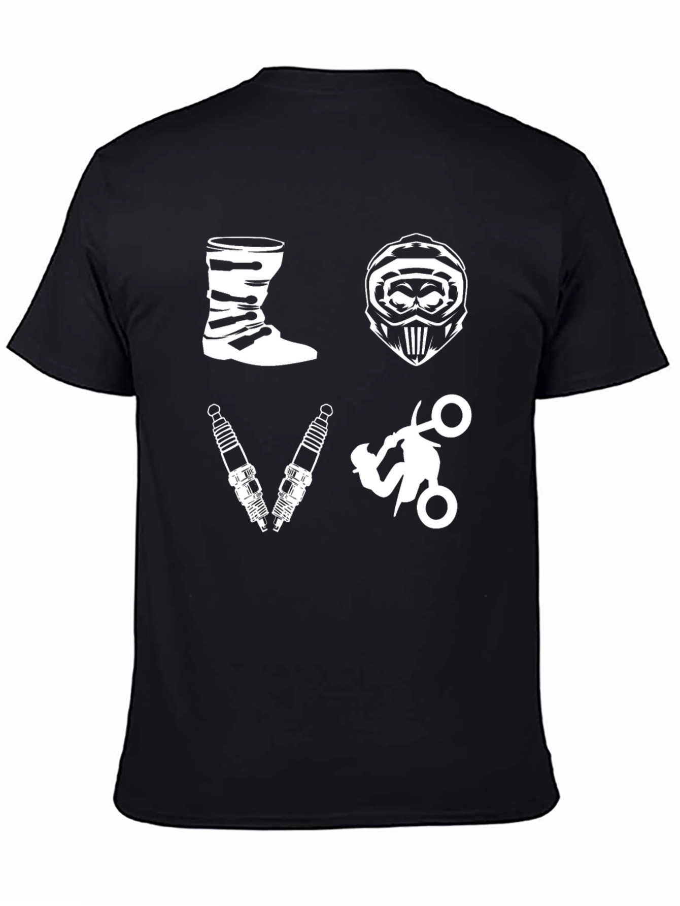 Moto Love Black Graphic T-Shirt