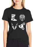 Moto Love Black Graphic T-Shirt