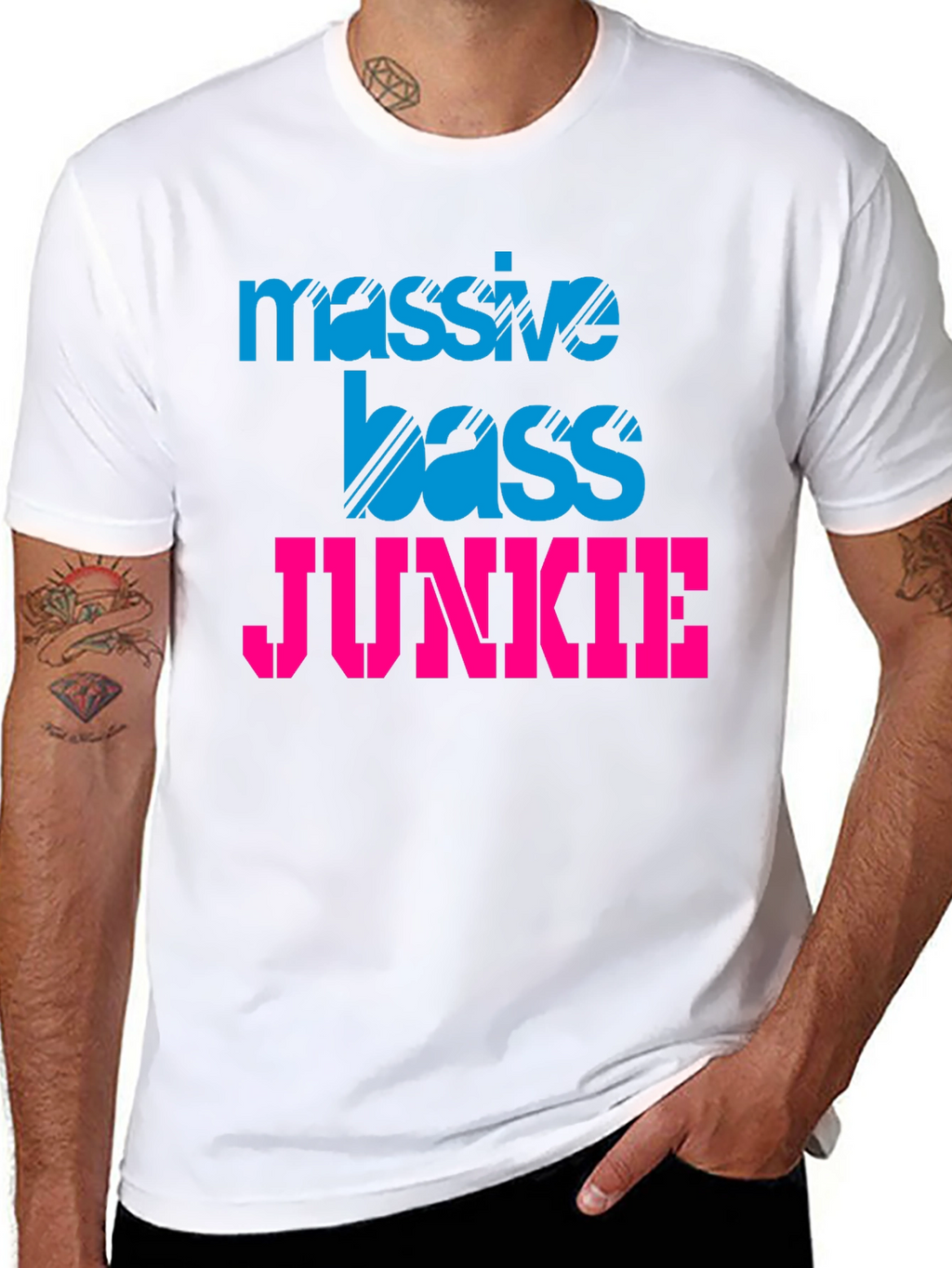 Massive Bass Junkie Black Graphic Tee