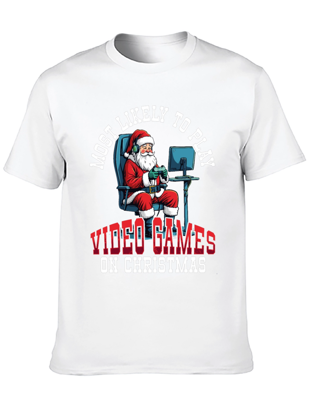 Gamer Santa Christmas T-Shirt