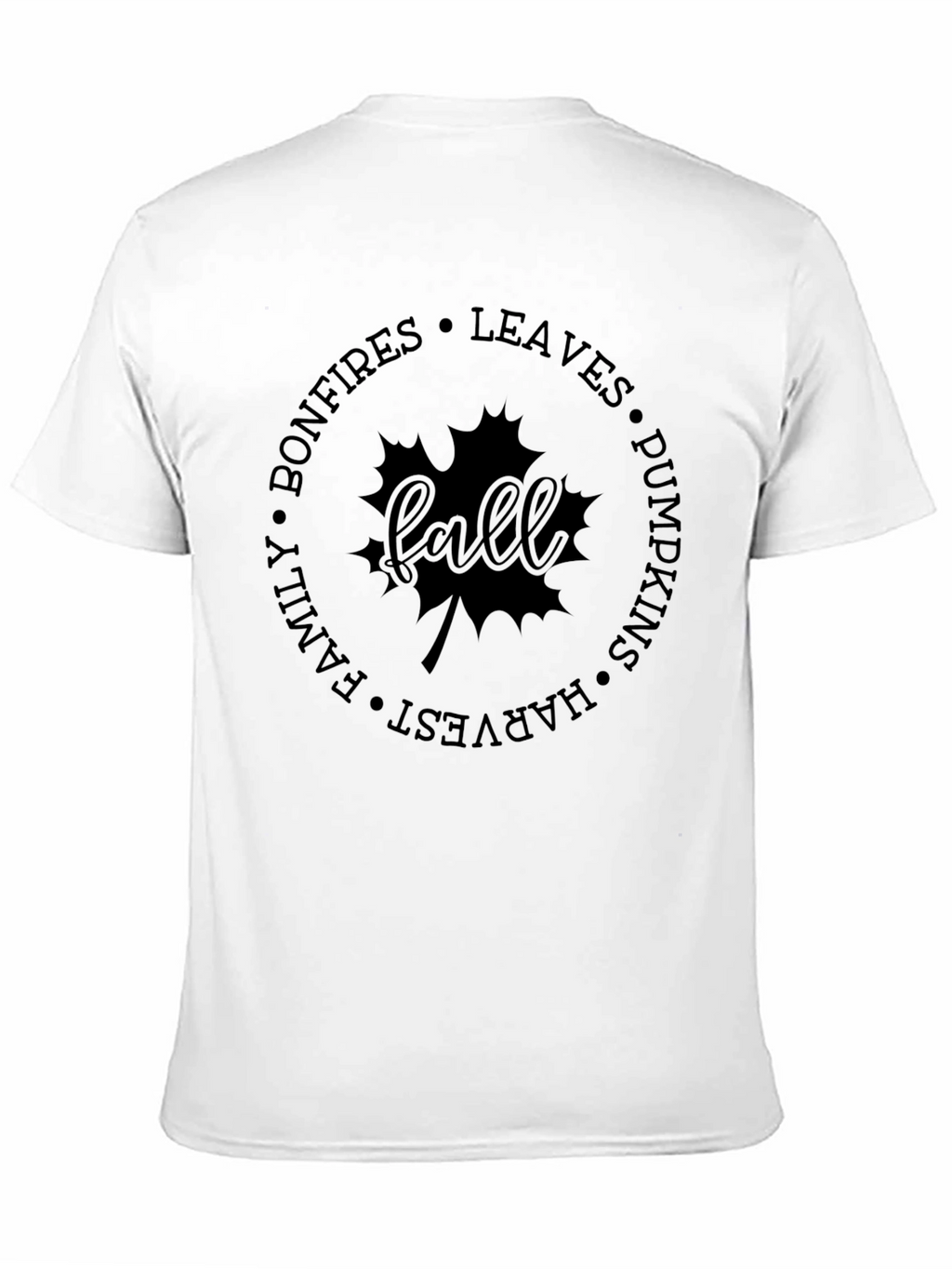 Fall-Themed Graphic Print T-Shirt