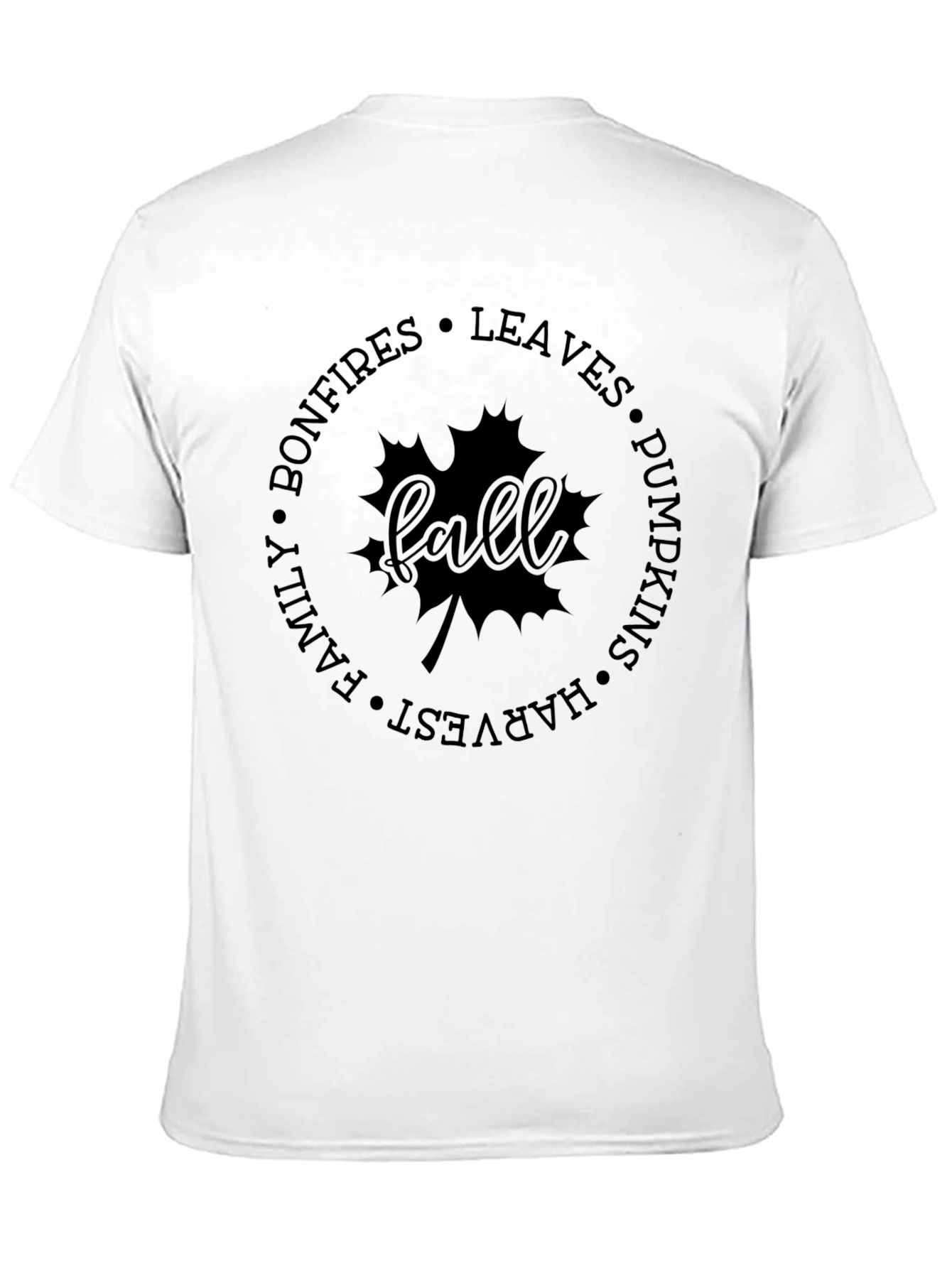 Fall-Themed Graphic Print T-Shirt