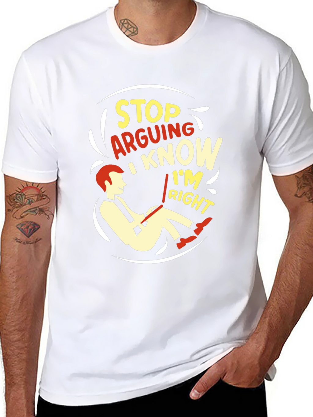 Stop Arguing I Know Im Right Graphic T-Shirt