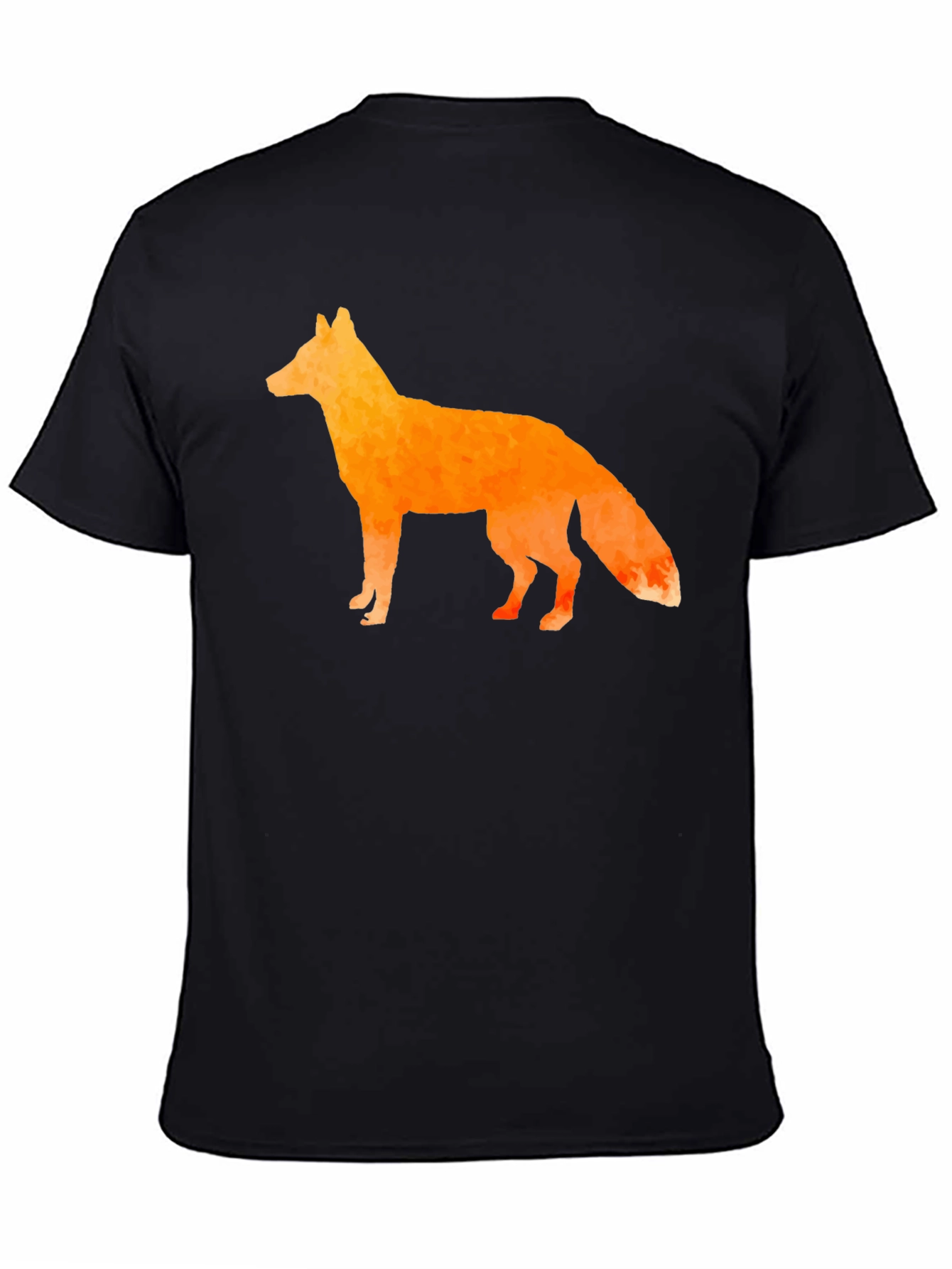 Geometric Fox Graphic Tee - Stylish Mens Black T-Shirt
