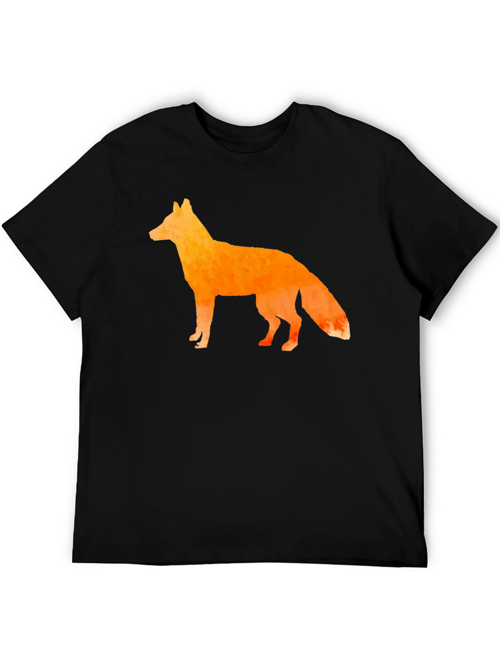 Geometric Fox Graphic Tee - Stylish Mens Black T-Shirt