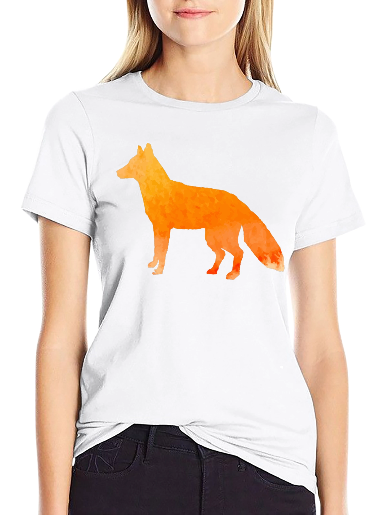 Geometric Fox Graphic Tee - Stylish Mens Black T-Shirt