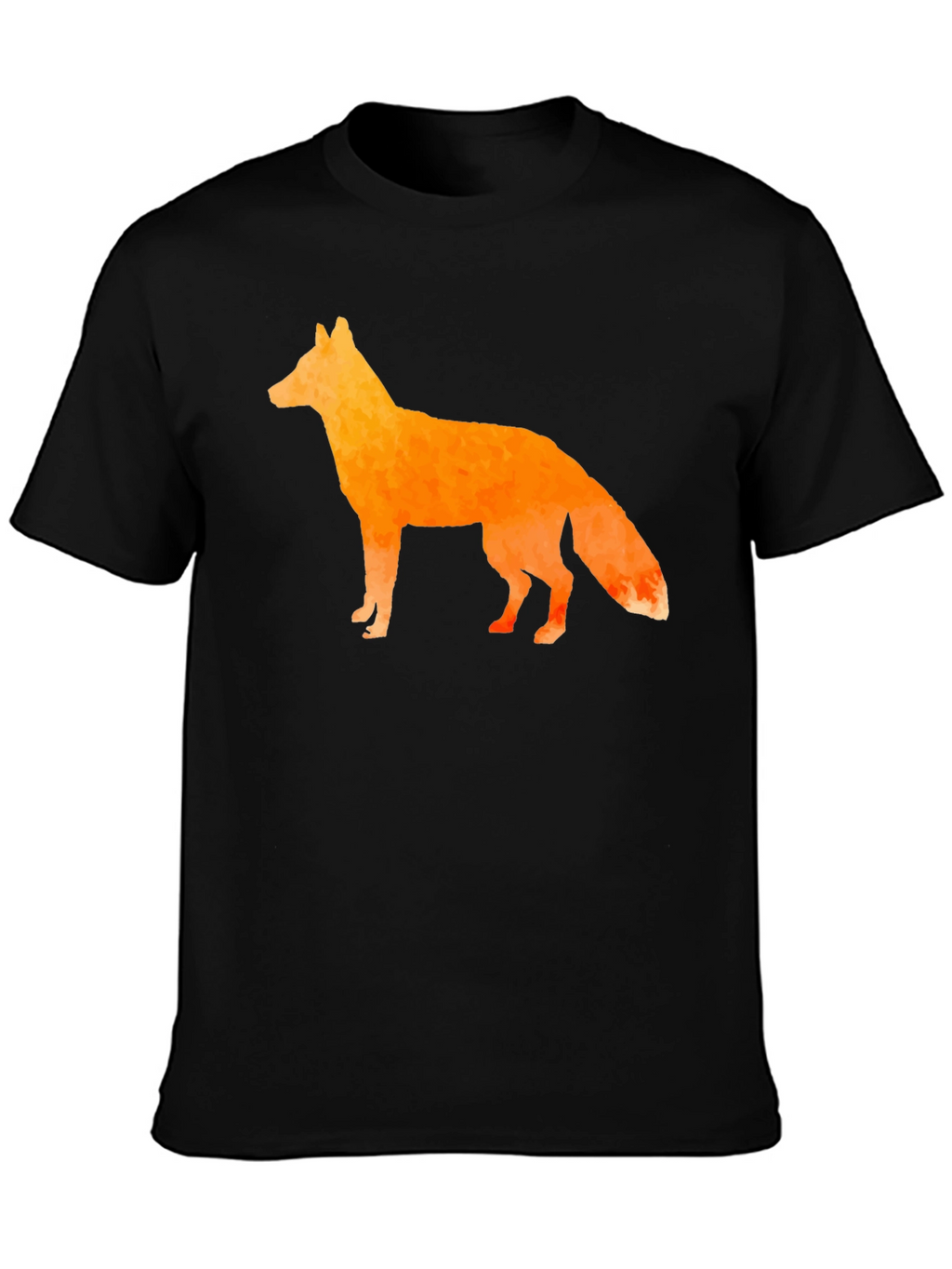 Geometric Fox Graphic Tee - Stylish Mens Black T-Shirt