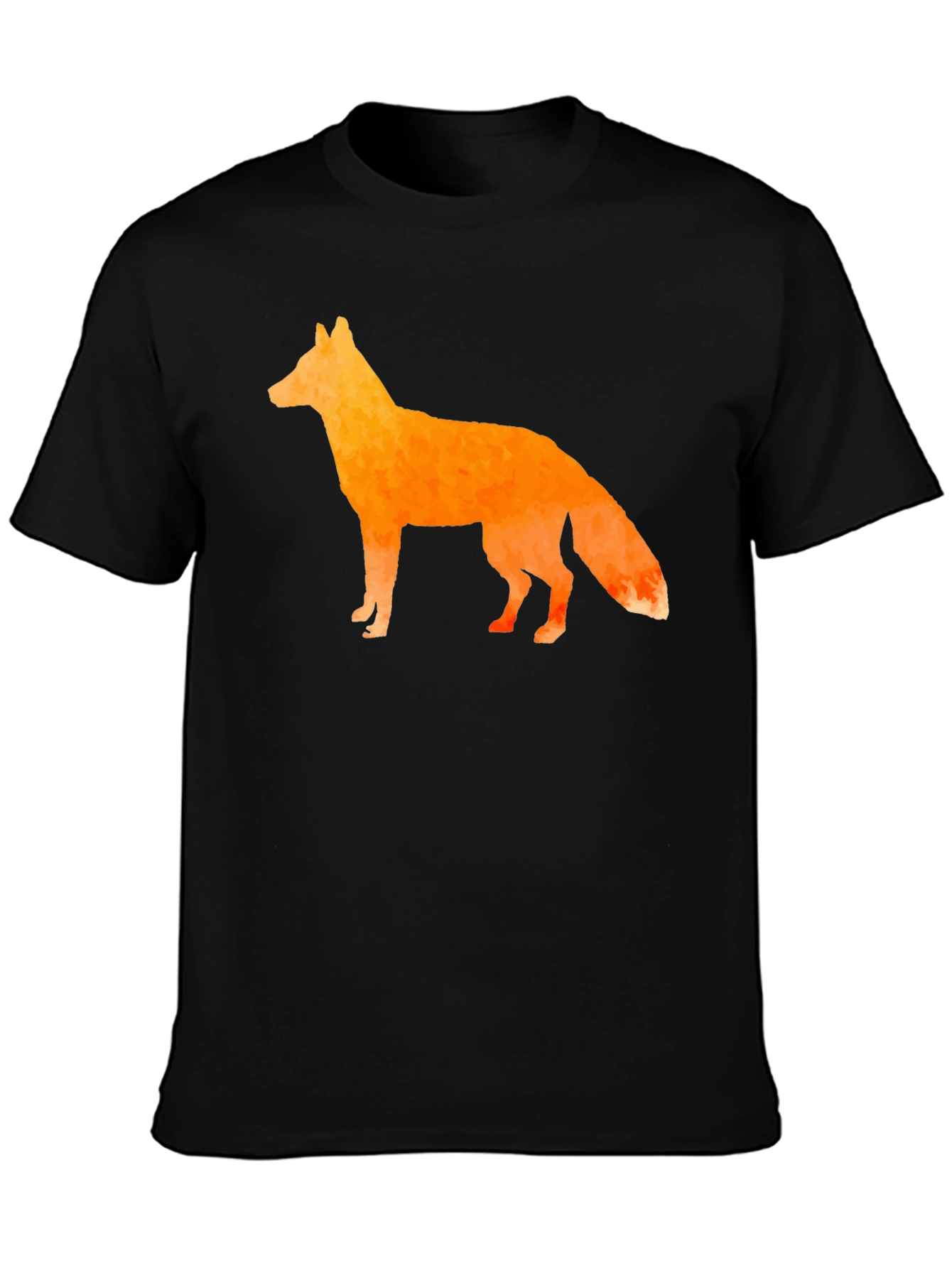 Geometric Fox Graphic Tee - Stylish Mens Black T-Shirt