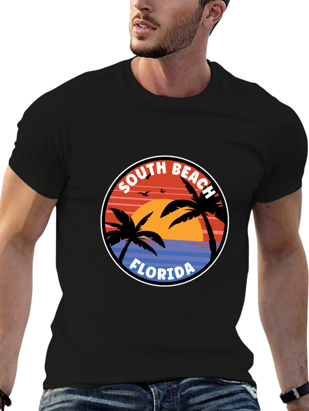 South Beach Florida Graphic T-Shirt