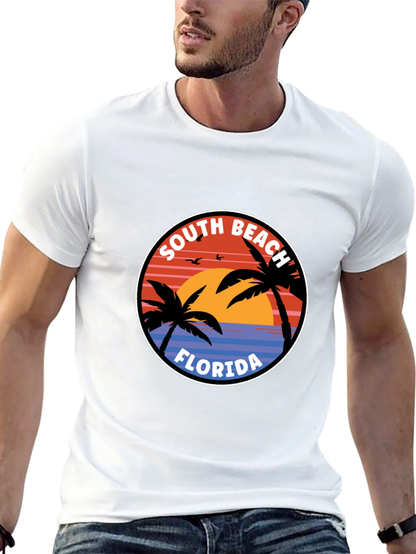 South Beach Florida Graphic T-Shirt