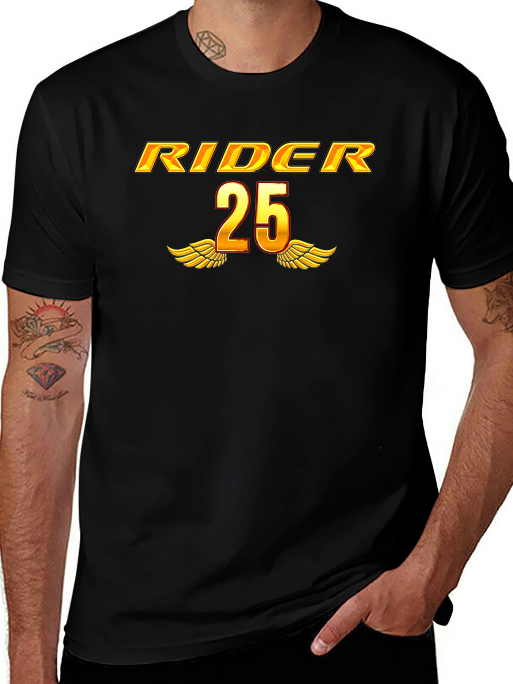 RIDER 25 Graphic T-Shirt - Black