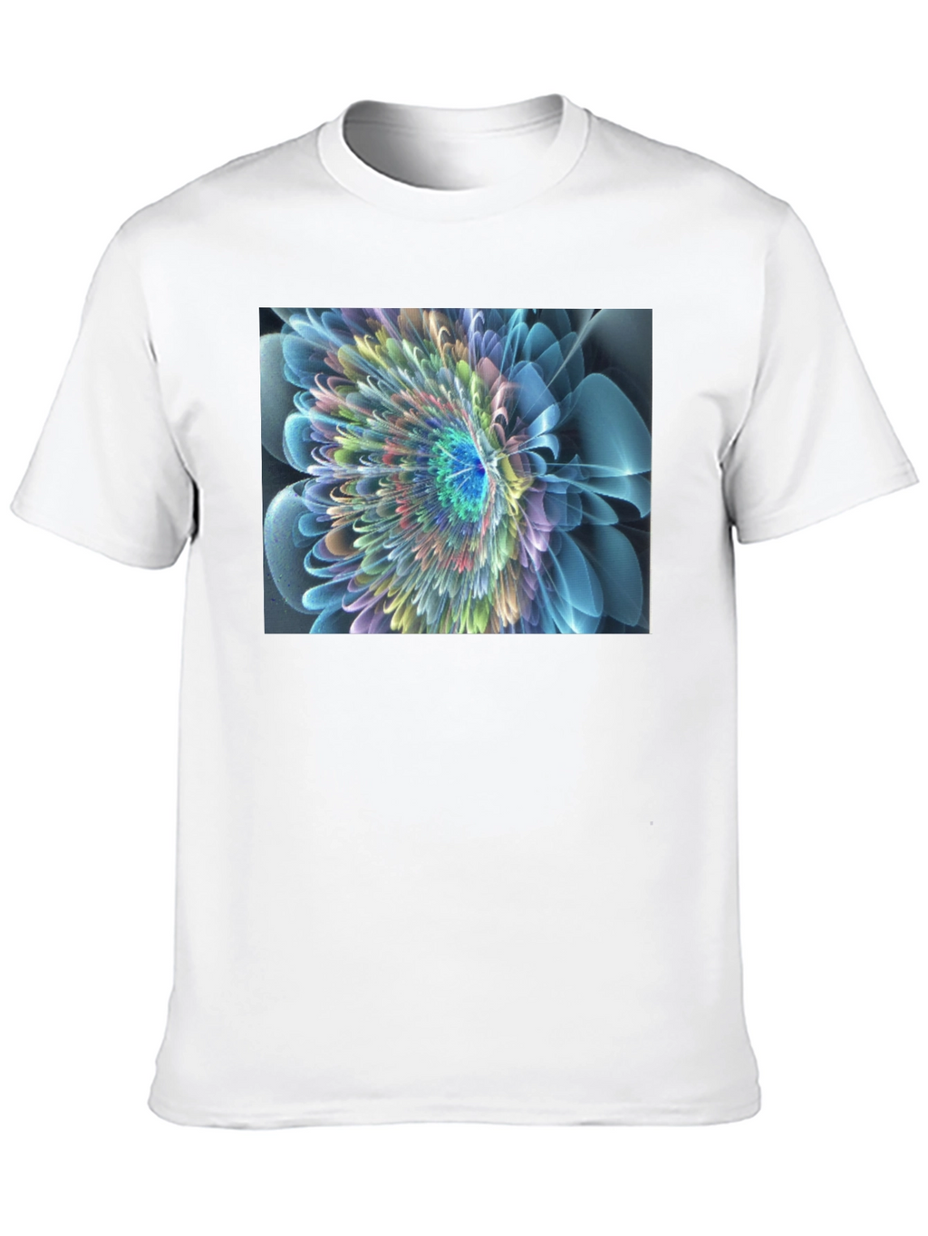 Abstract Flower Graphic Black T-Shirt