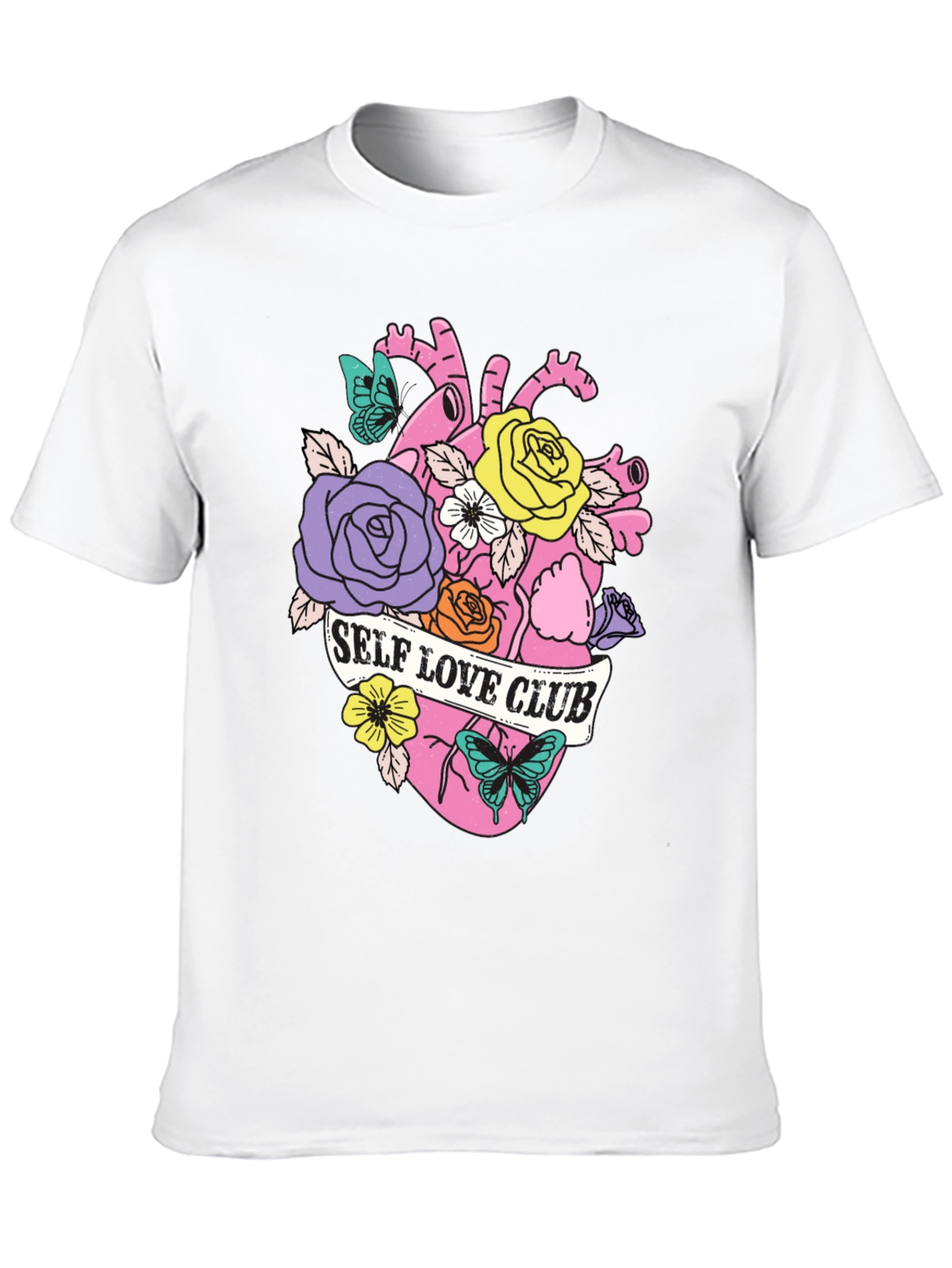 Self Love Club Floral Heart Graphic T-Shirt