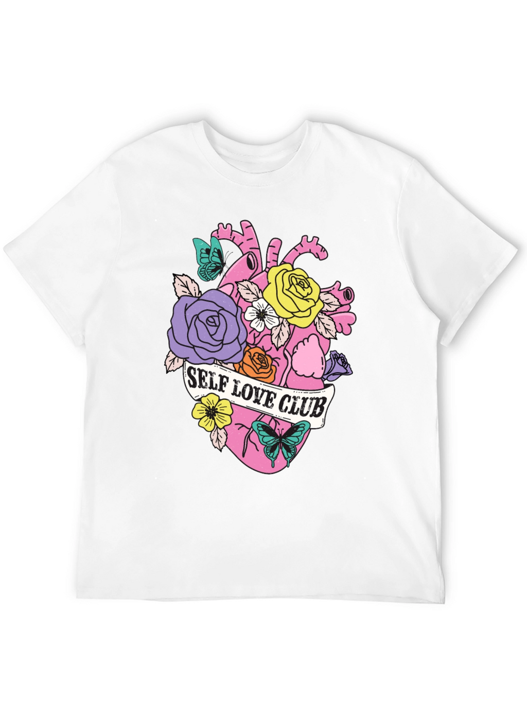 Self Love Club Floral Heart Graphic T-Shirt