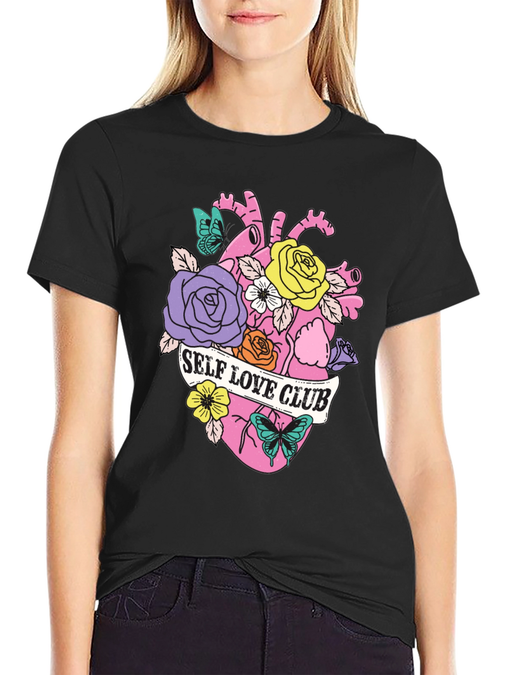 Self Love Club Floral Heart Graphic T-Shirt