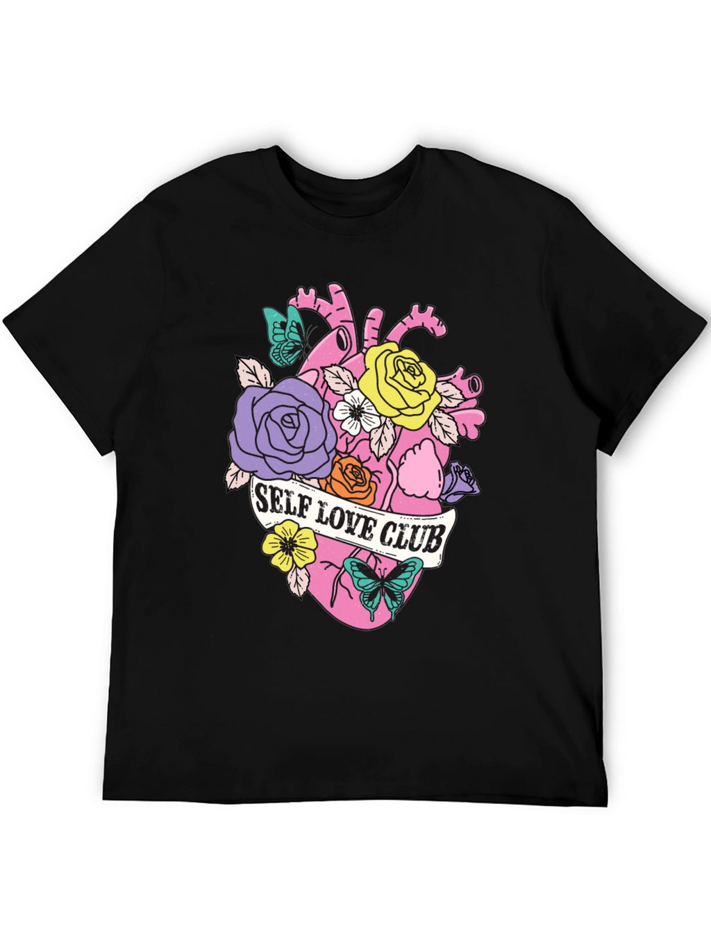 Self Love Club Floral Heart Graphic T-Shirt