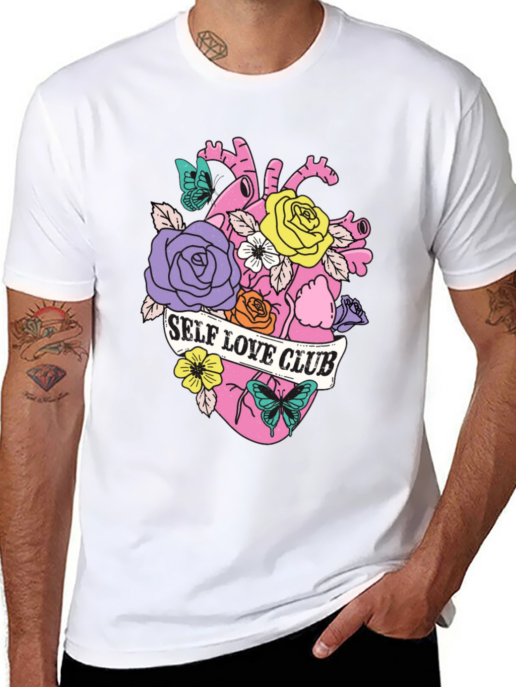 Self Love Club Floral Heart Graphic T-Shirt