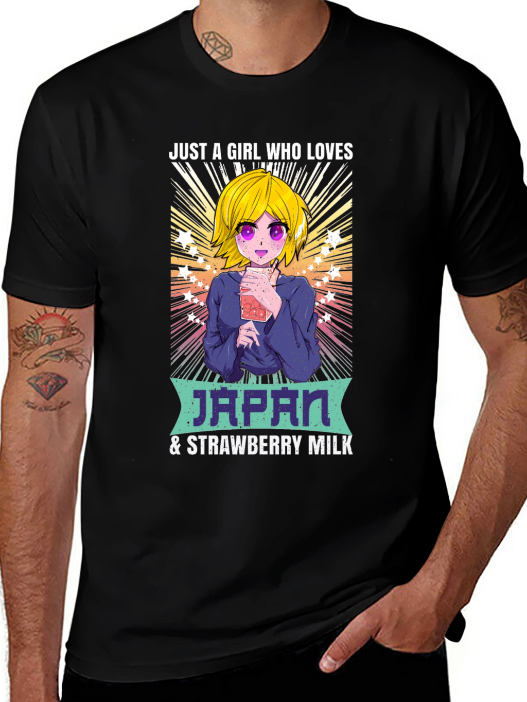 Anime Japan & Strawberry Milk Lover T-Shirt
