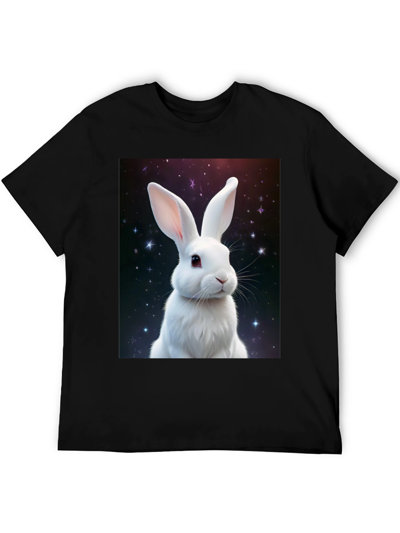 Cosmic Rabbit Graphic Tee - Black