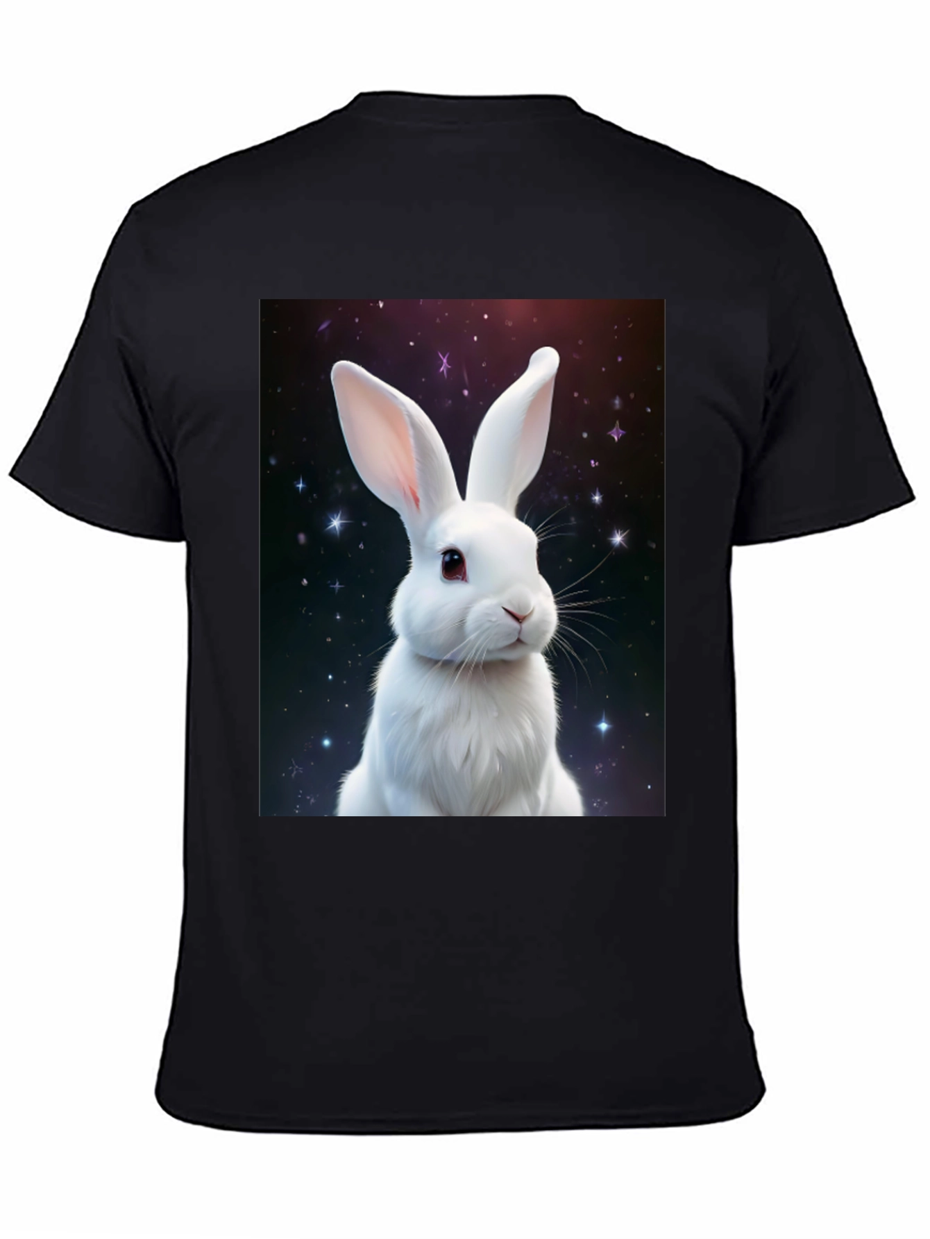 Cosmic Rabbit Graphic Tee - Black